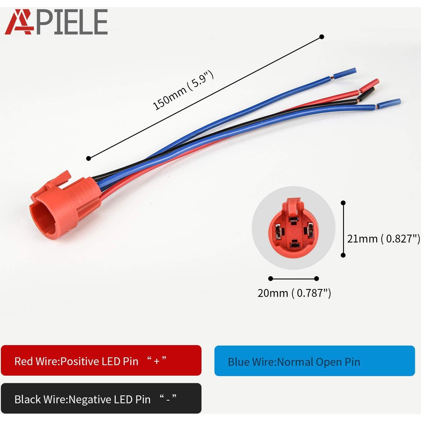 Interruptor de Arranque por Pulsador APIELE 12V LED Azul 19mm