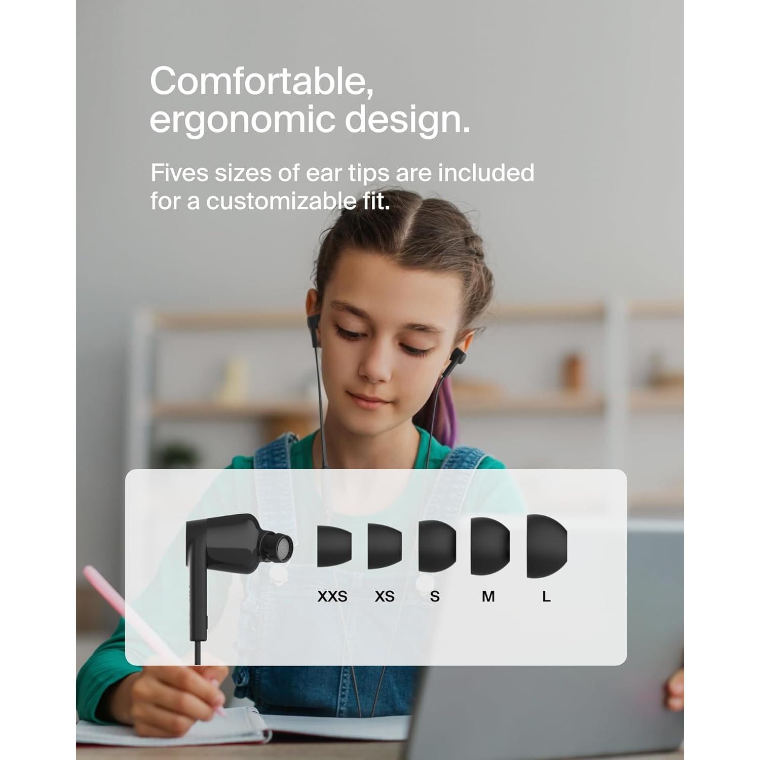 Auriculares Belkin SoundForm USB-C con micrófono - Negro