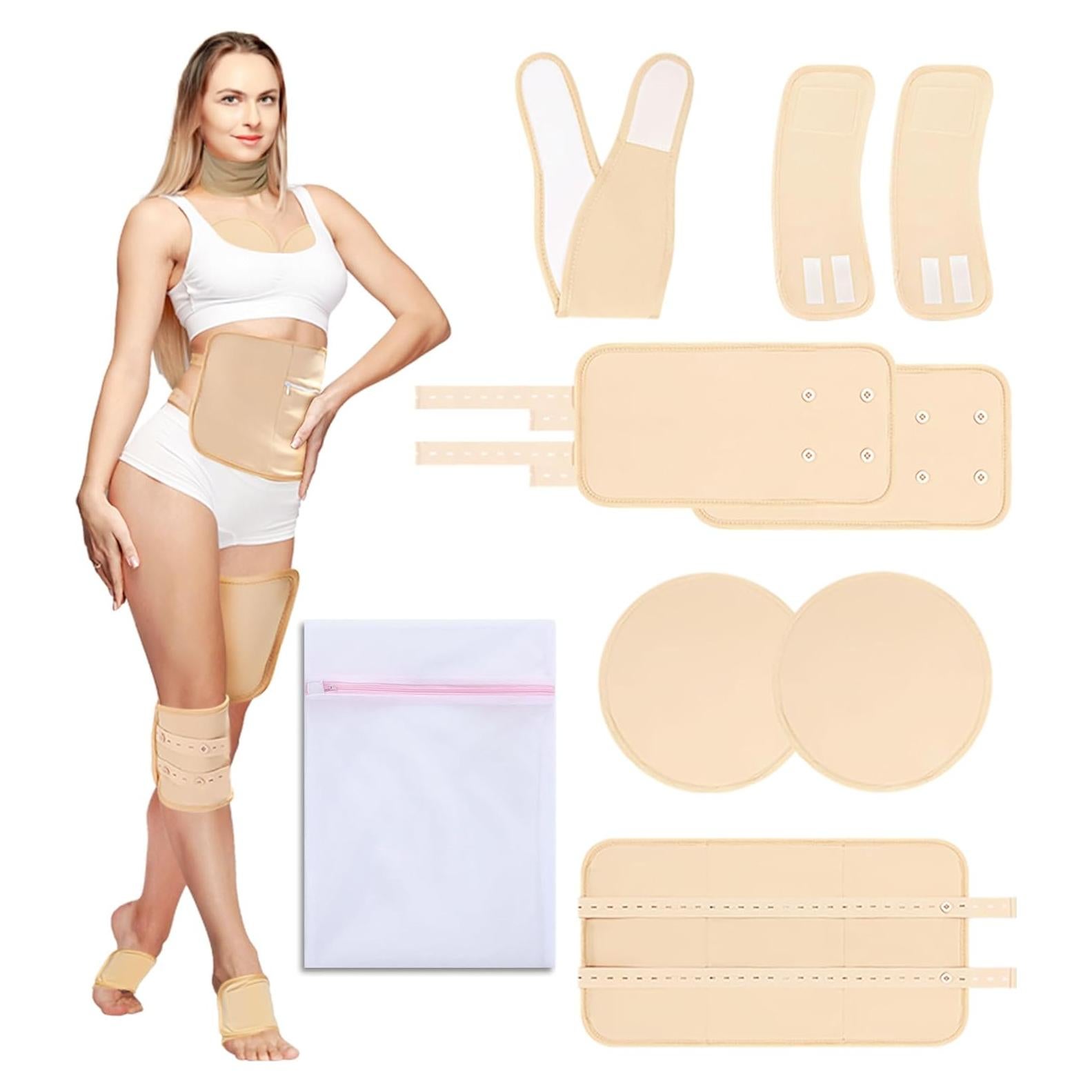 Kit de Envoltura de Aceite de Ricino Orgánico 9 Pcs con Bolsa