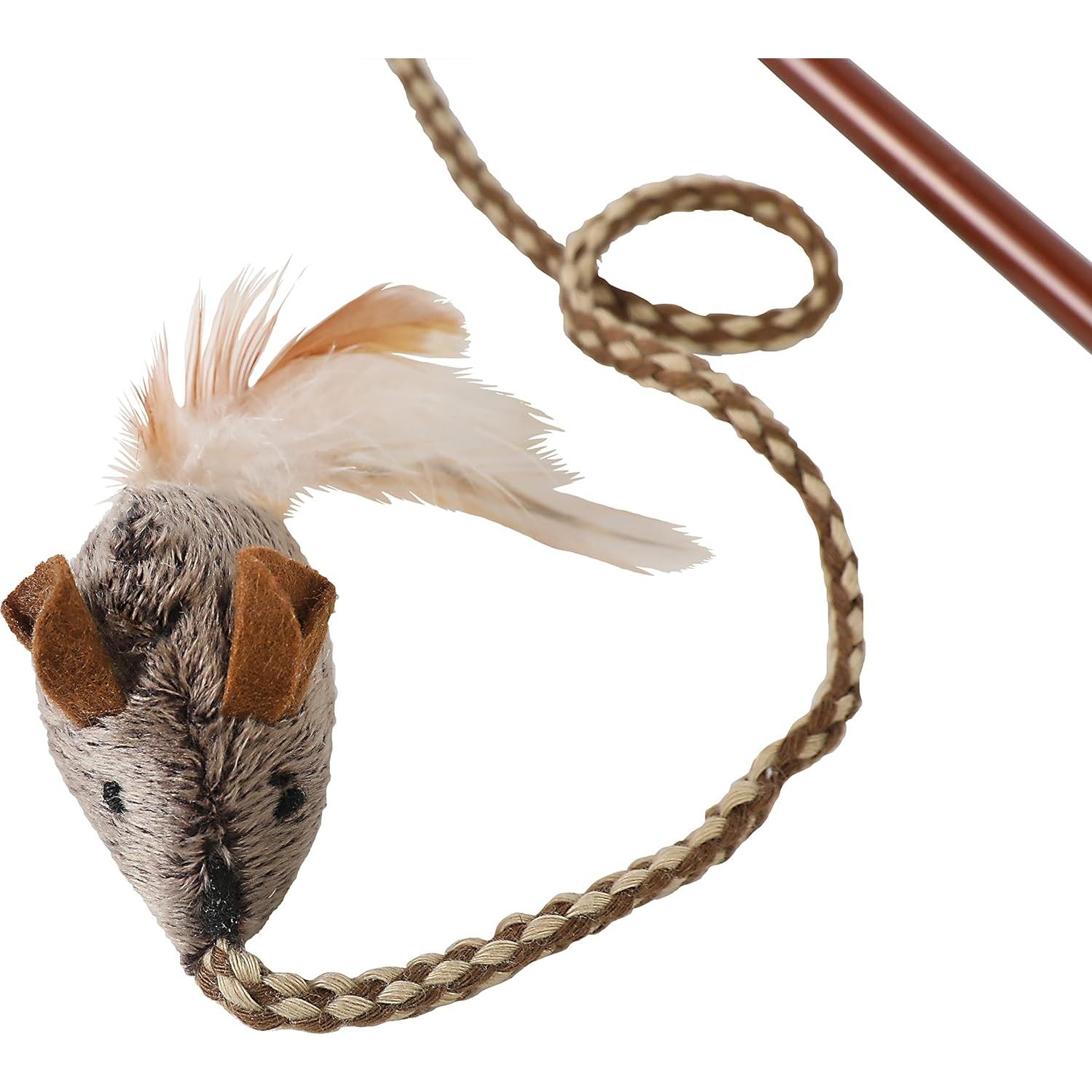 Varita Juguete para Gato OurPets con Plumas y Sonido Realista