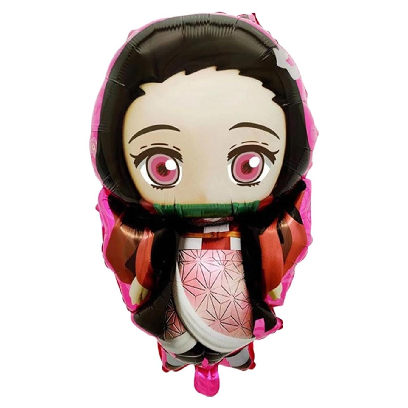 Educatgame Anime Balloon Doll, Large Foil Balloon for Birthday Party, Themed Party Decorations Supplies for Indoor and Outdoor (Pink)