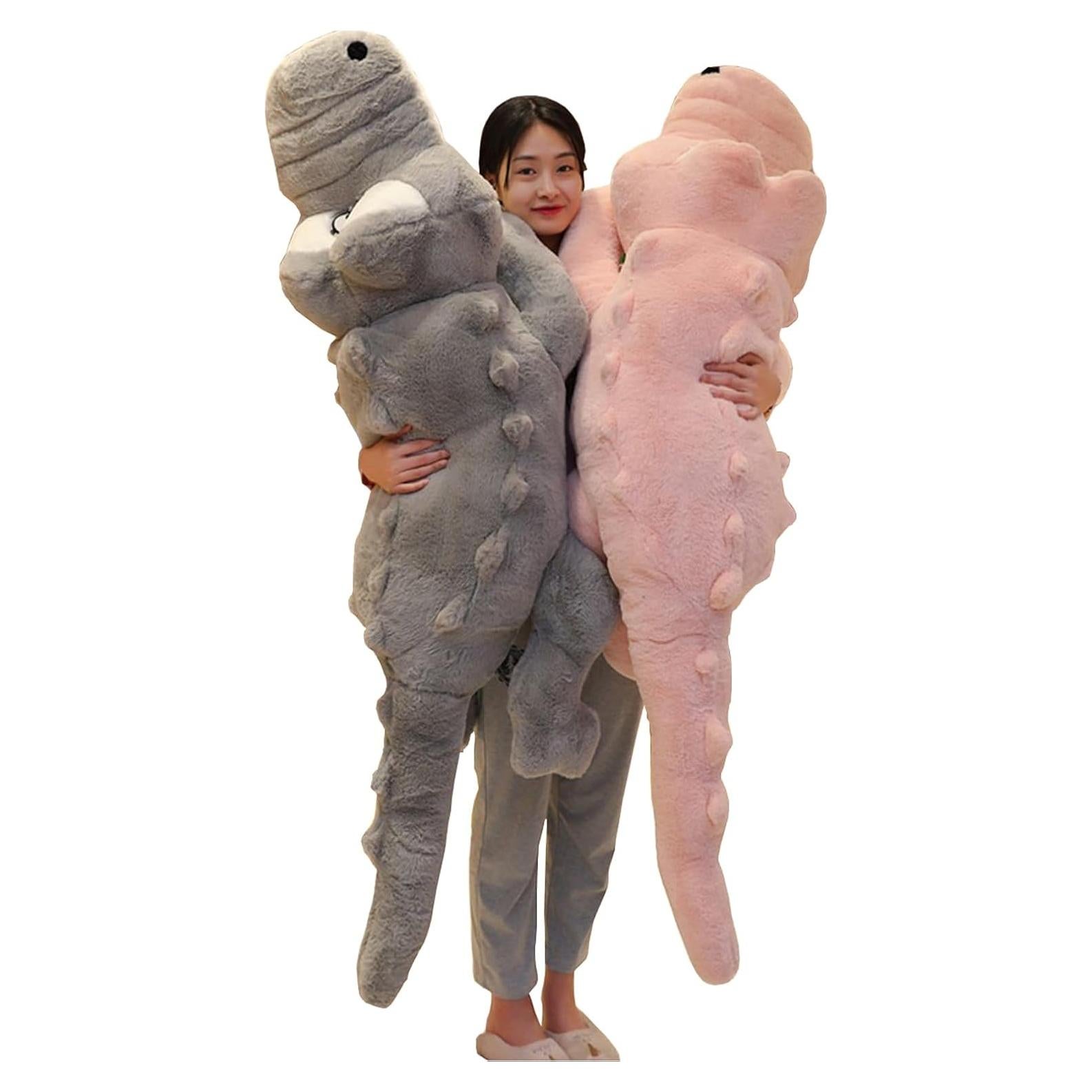 Almohada de Peluche Cocodrilo Hofun4U 170 cm Gris