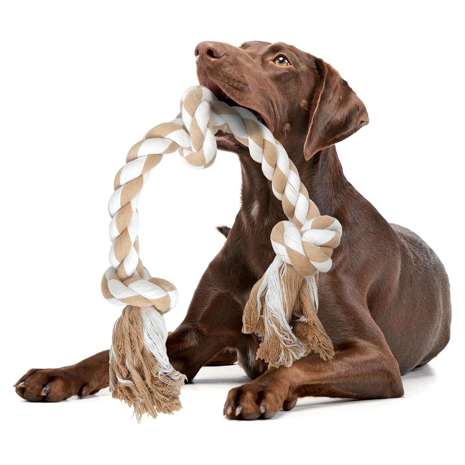 Juguete de Cuerda para Perros Fida 3 Nudos Algodón Natural