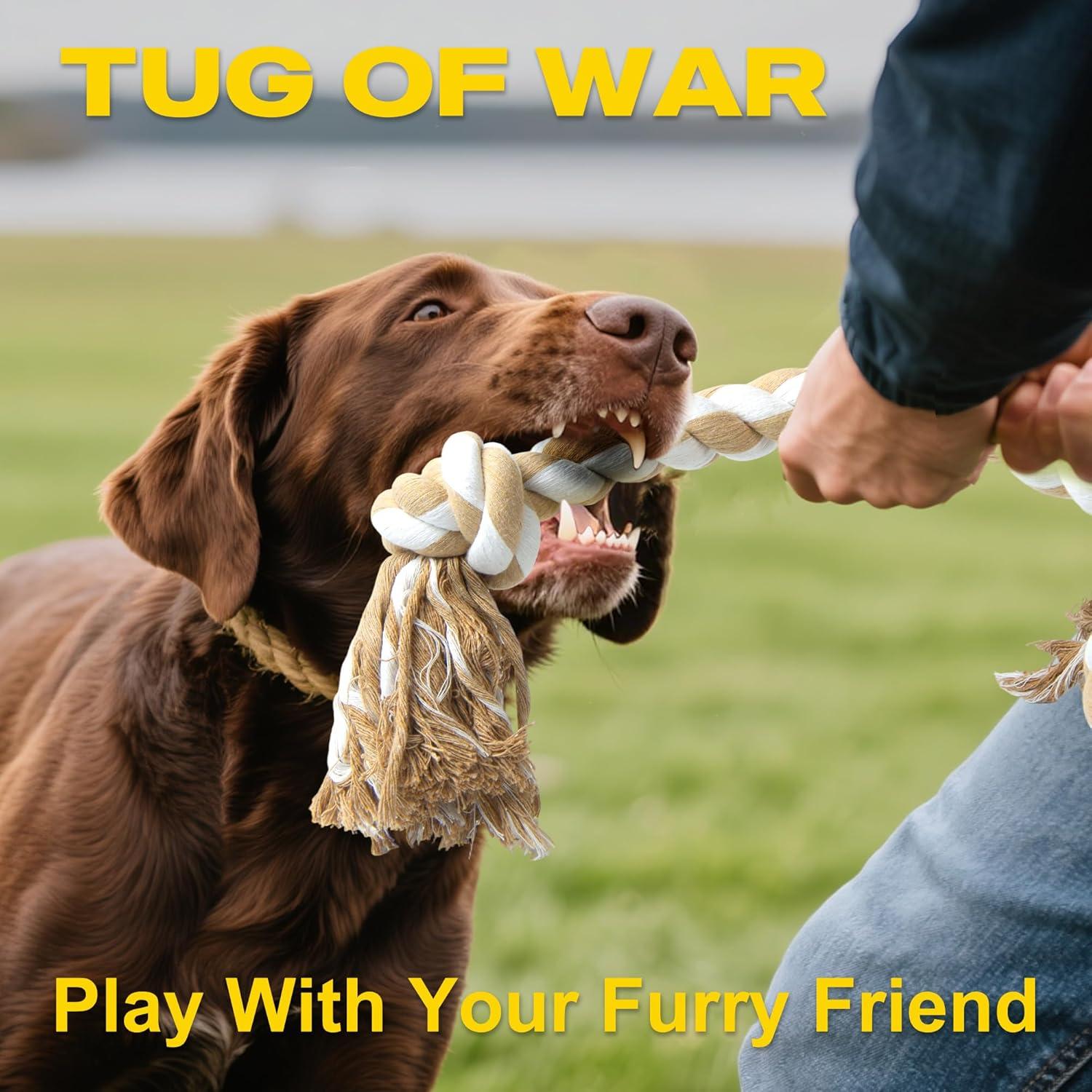 Juguete de Cuerda para Perros Fida 3 Nudos Algodón Natural