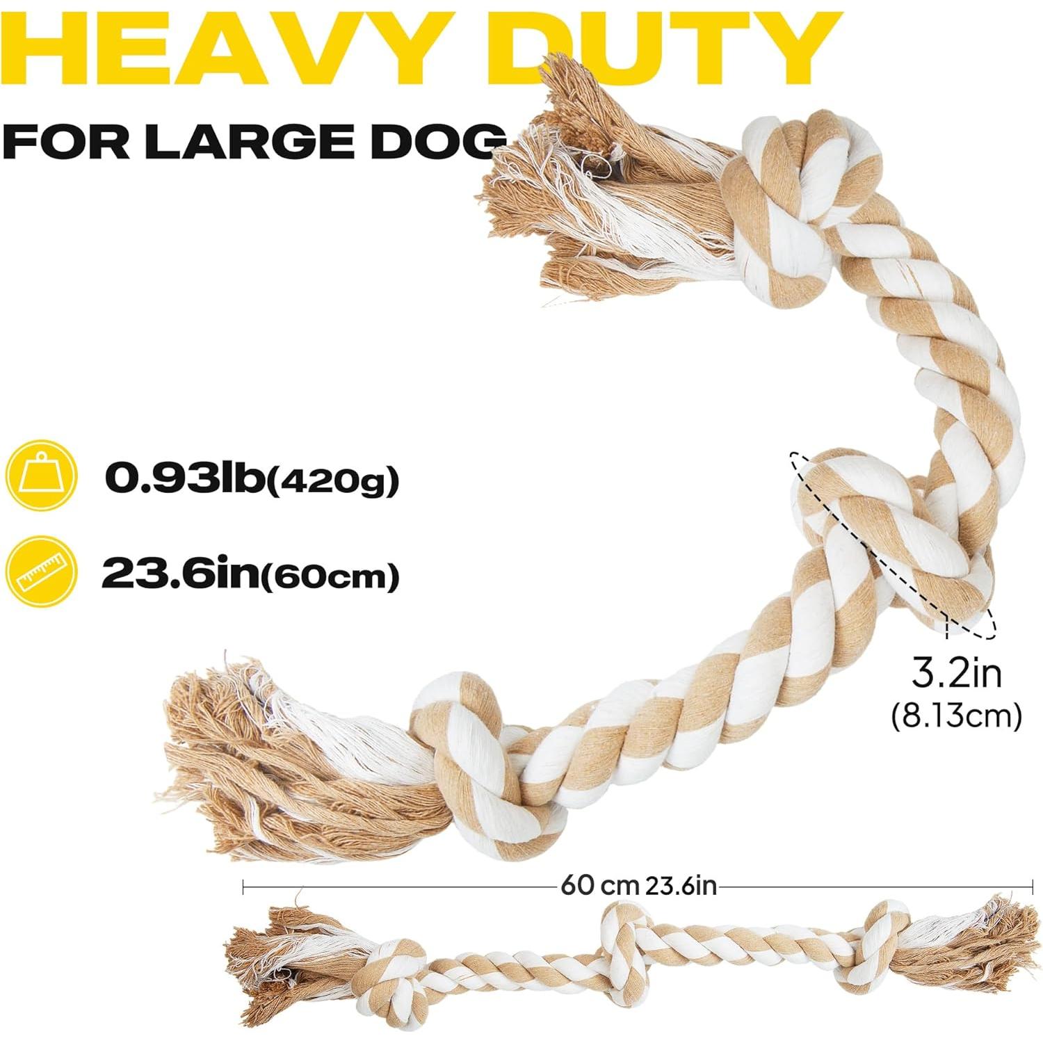 Juguete de Cuerda para Perros Fida 3 Nudos Algodón Natural