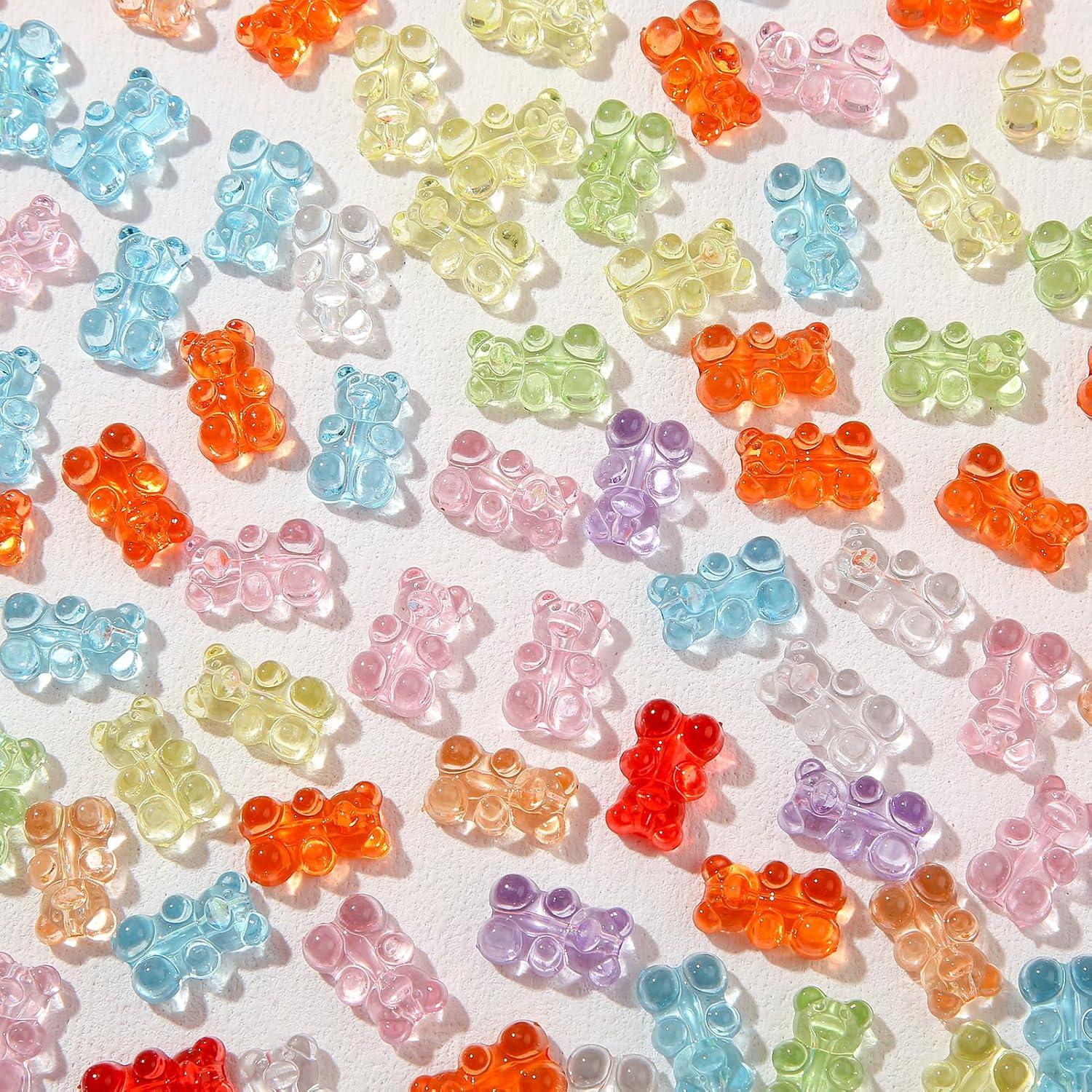 200 Perlas Acrílicas Transparentes Ositos BERMRO 1.2cm DIY
