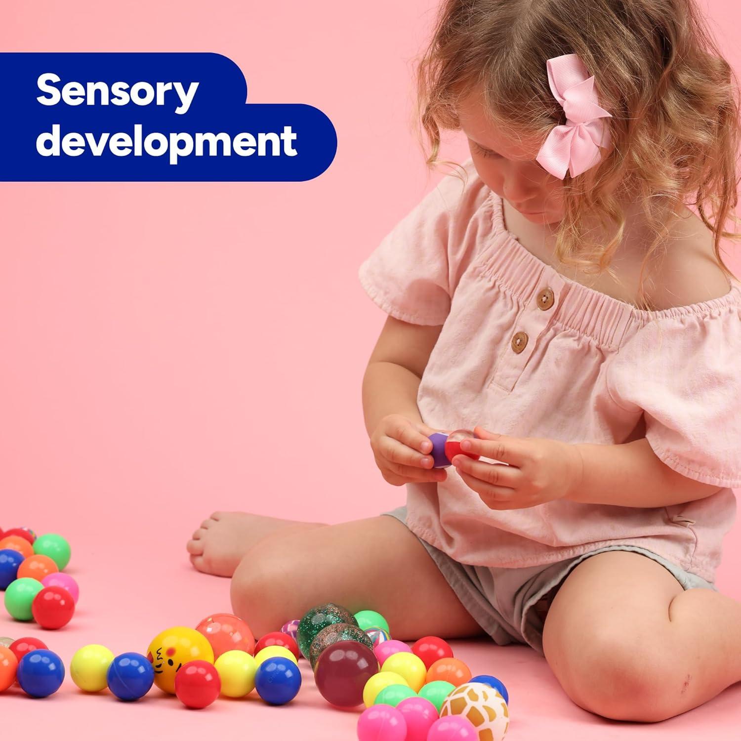 Paquete de 25 Pelotas Rebotadoras Entervending 25mm para Niños