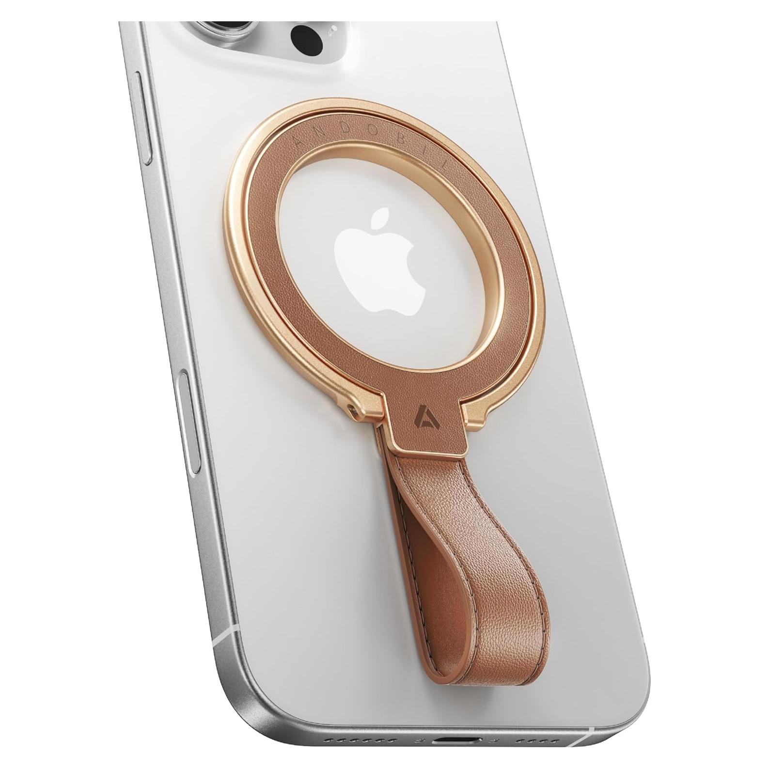 Soporte Magnético de Cuero Andobil MagSafe Ajustable 360°