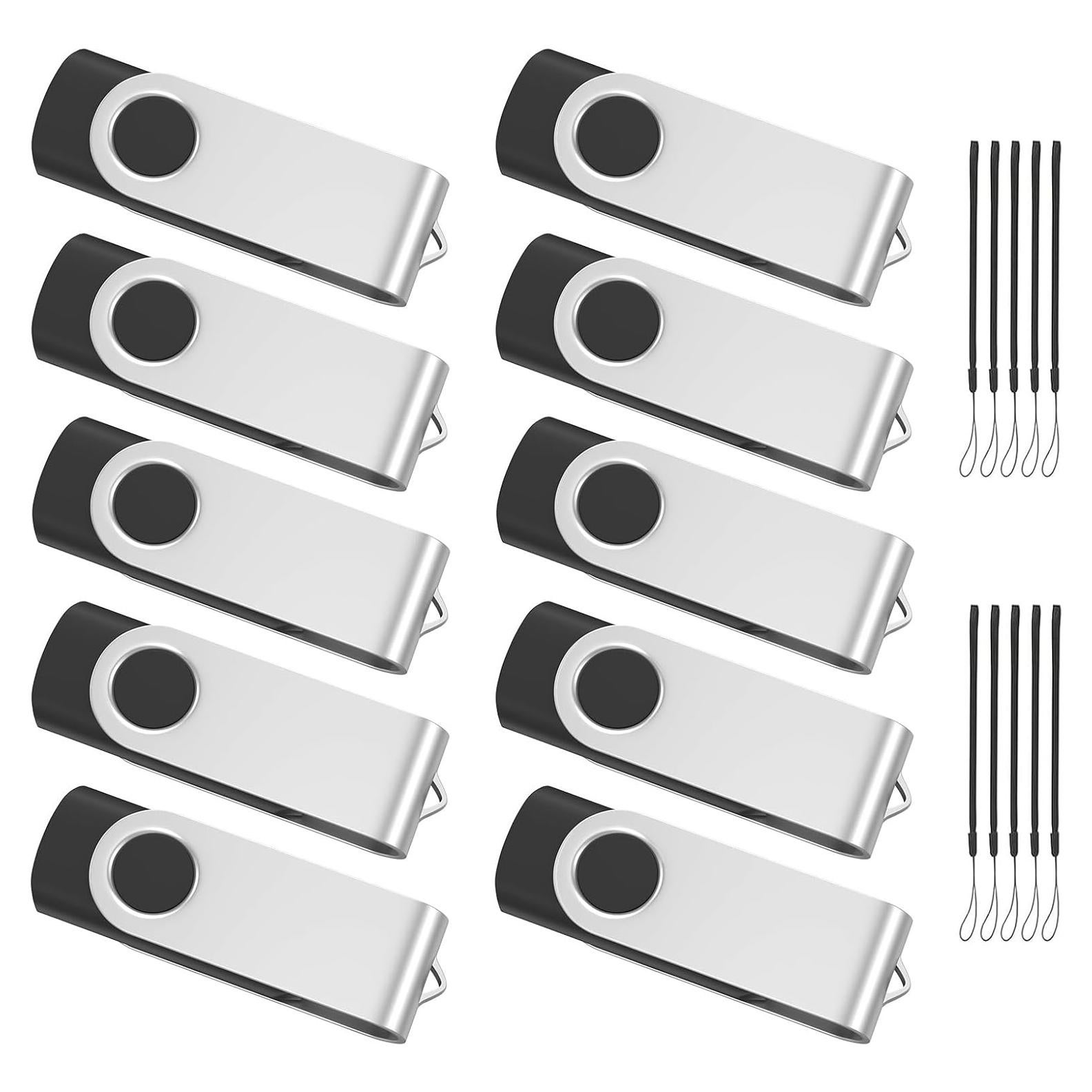 Paquete de 10 Unidades Flash ABLAZE 128MB USB 2.0 Negro