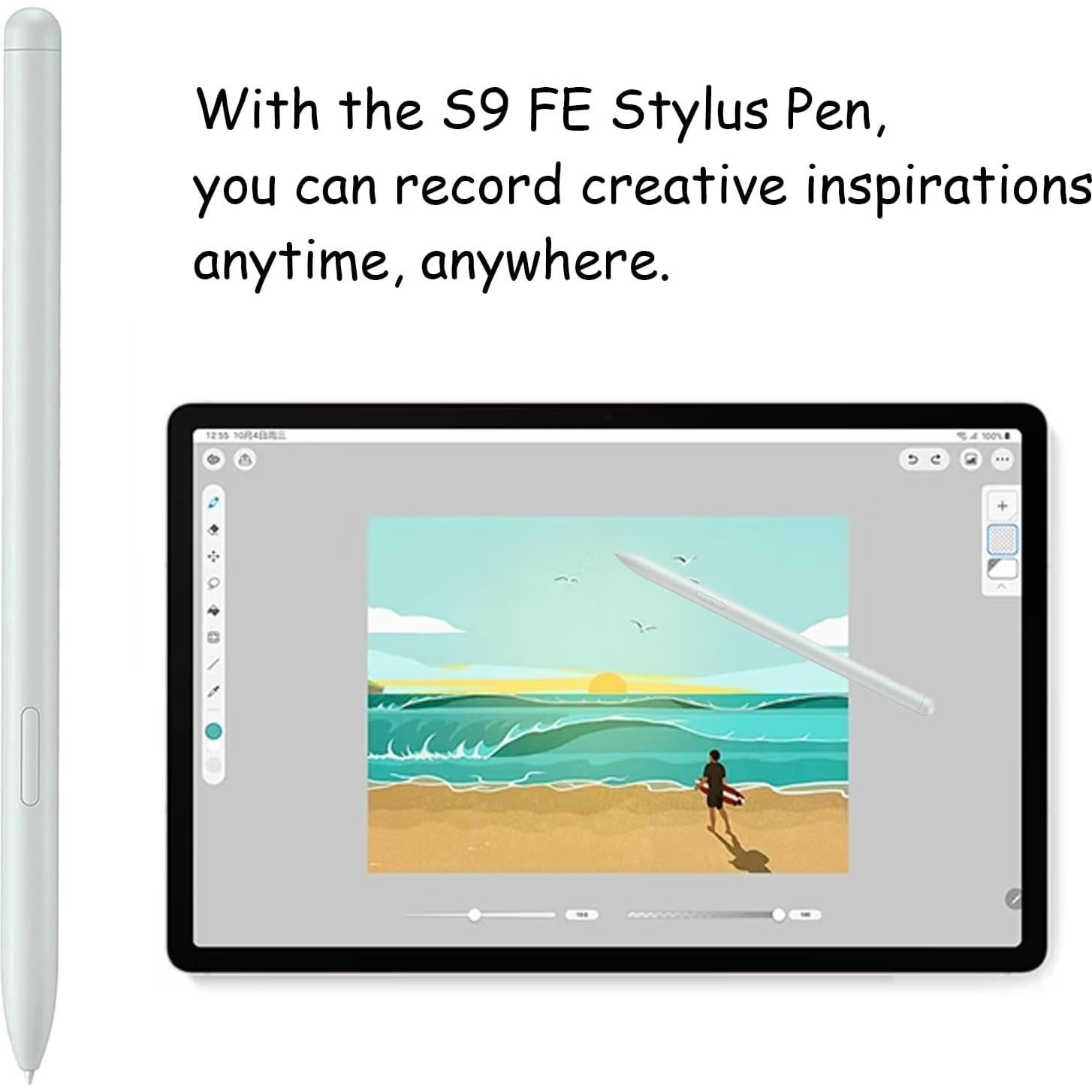 2 Stylus Pen Galaxy Tab S9 FE Anglepingping Verde