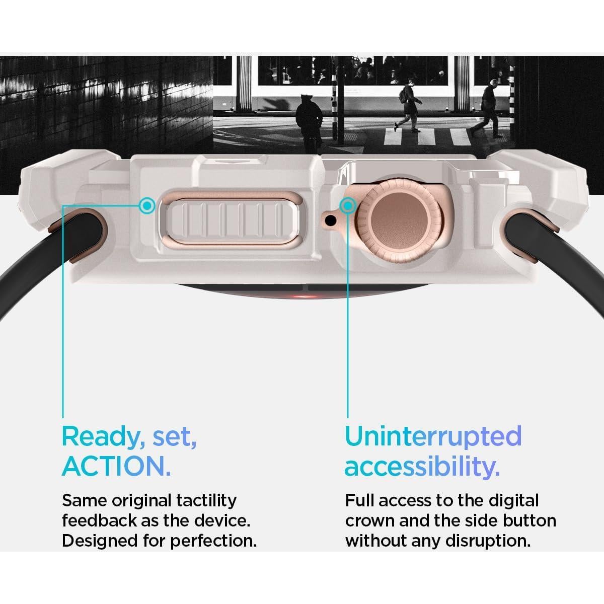 Funda Spigen Rugged Armor para Apple Watch Series 10 42mm TPU