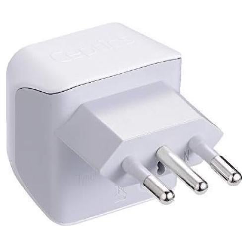 Adaptador de Viaje Ceptics Tipo L - Italia - Carga 6 Dispositivos