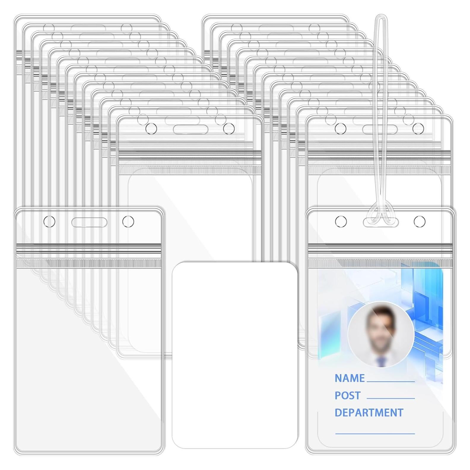 50 Etiquetas de Equipaje Transparentes Butterfunny con Tarjetas
