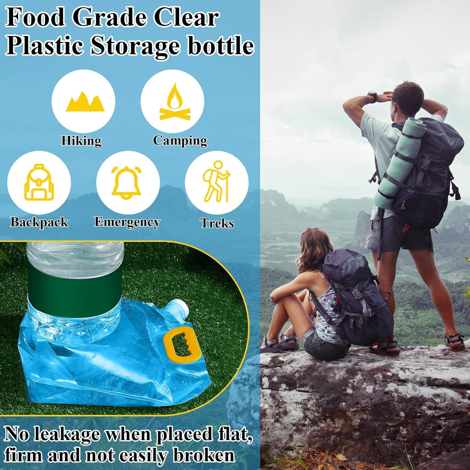 Tessco 12 Bolsas de Almacenamiento de Agua Colapsables 5L