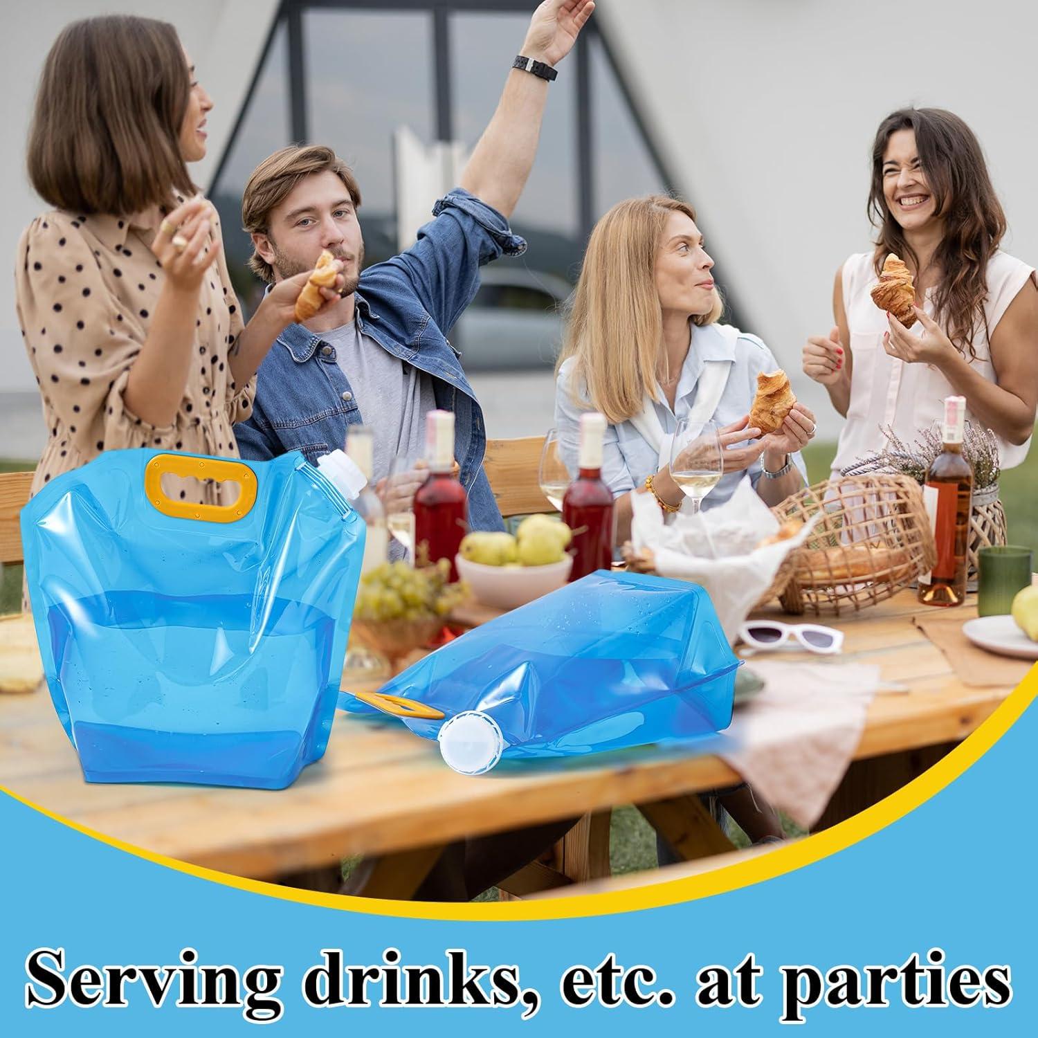 Tessco 12 Bolsas de Almacenamiento de Agua Colapsables 5L