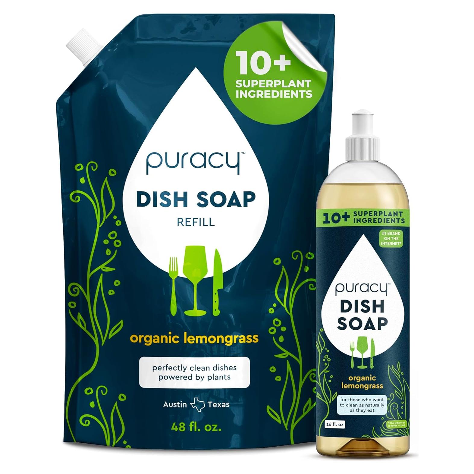 Recarga Jabón Líquido para Platos Puracy 1.89L Limón Orgánico