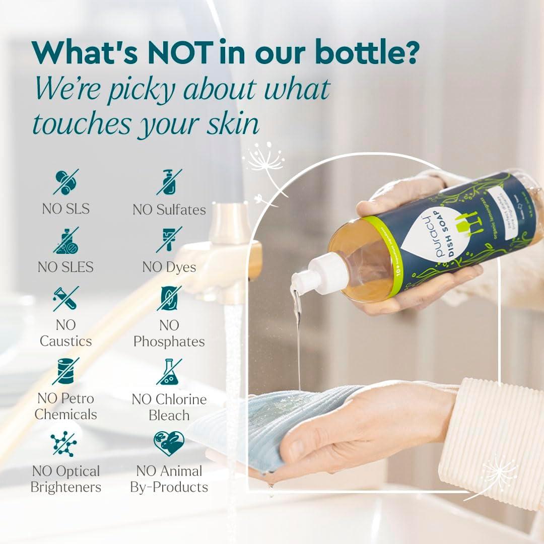 Recarga Jabón Líquido para Platos Puracy 1.89L Limón Orgánico