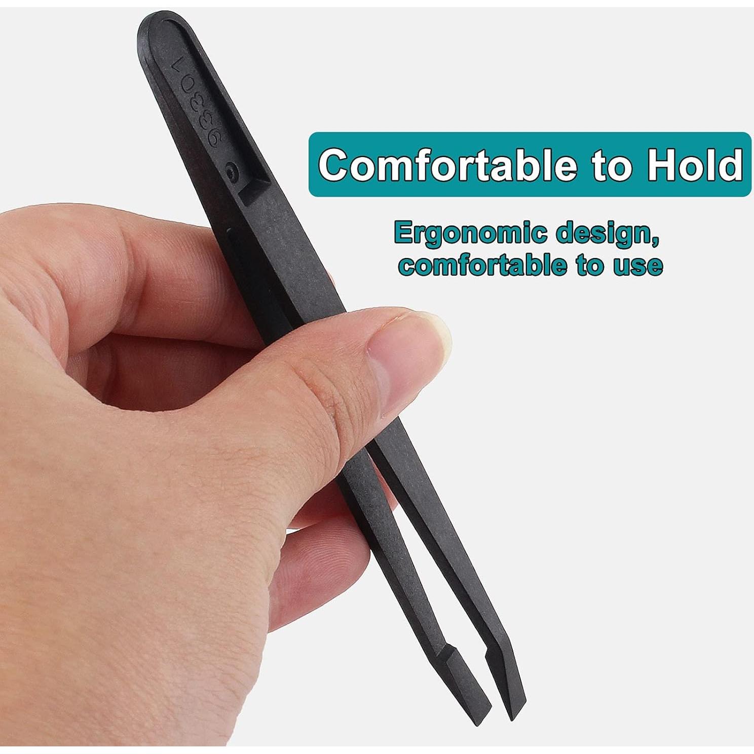 Juego de Pinzas de Plástico Antiestáticas Bonsicoky 8 Piezas 115mm