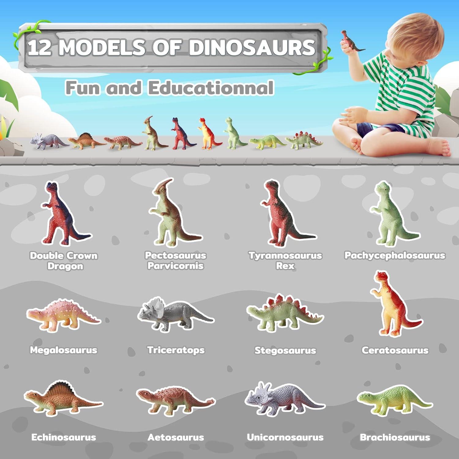 Bolas de Baño Orgánicas CalmNFiz con Juguetes de Dinosaurio - 12 Unidades