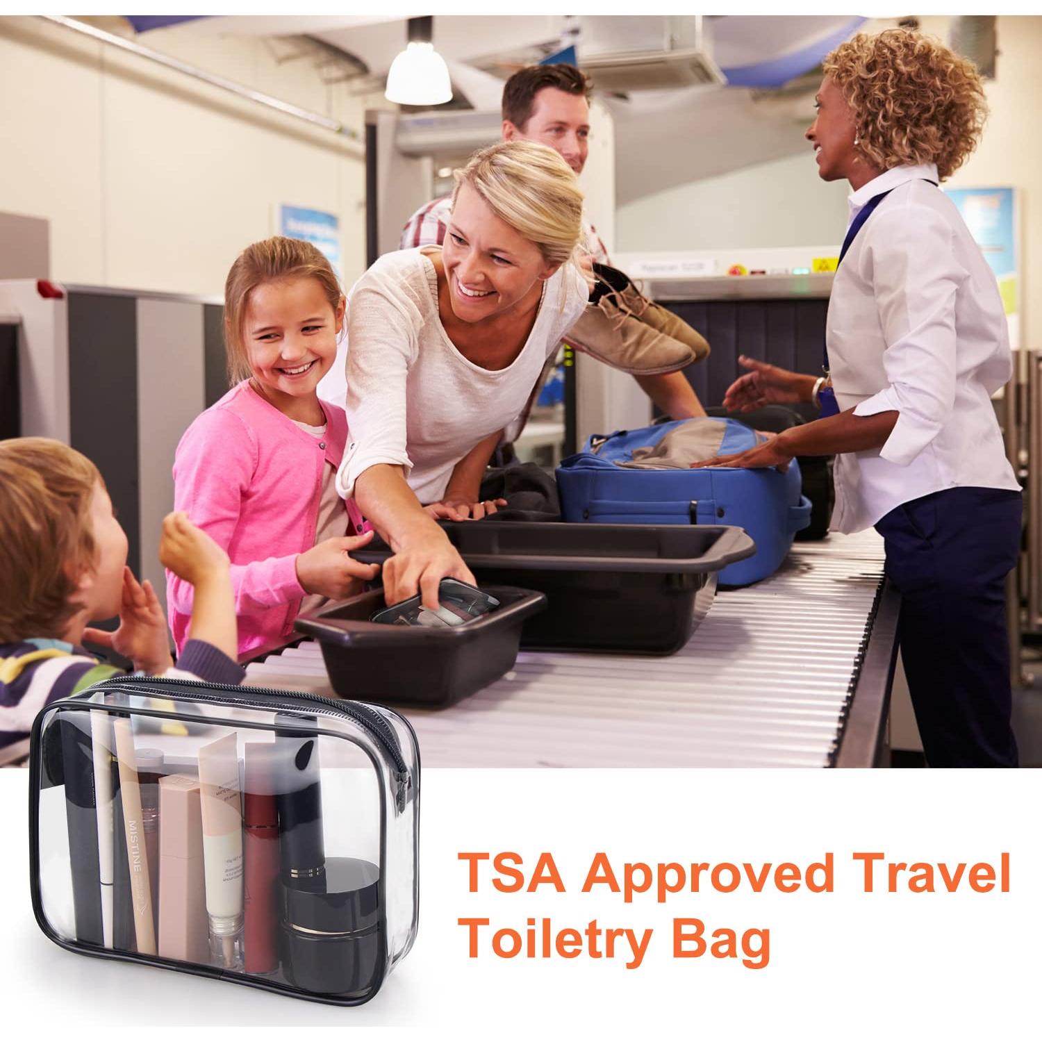 Bolsa de Aseo Aprobada por TSA Wedama 2 Paquete Negro 19.1x14x5.6cm