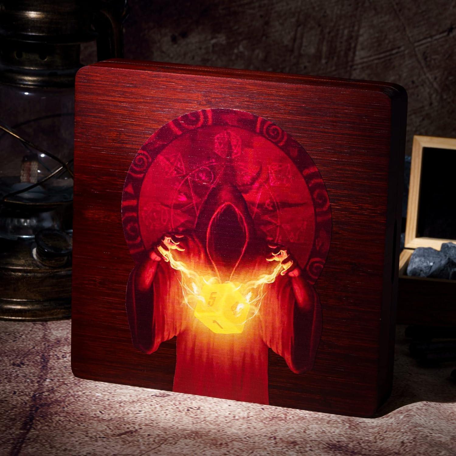 UDIXI Caja de Dados de Bambú 6 Compartimentos RPG Mago