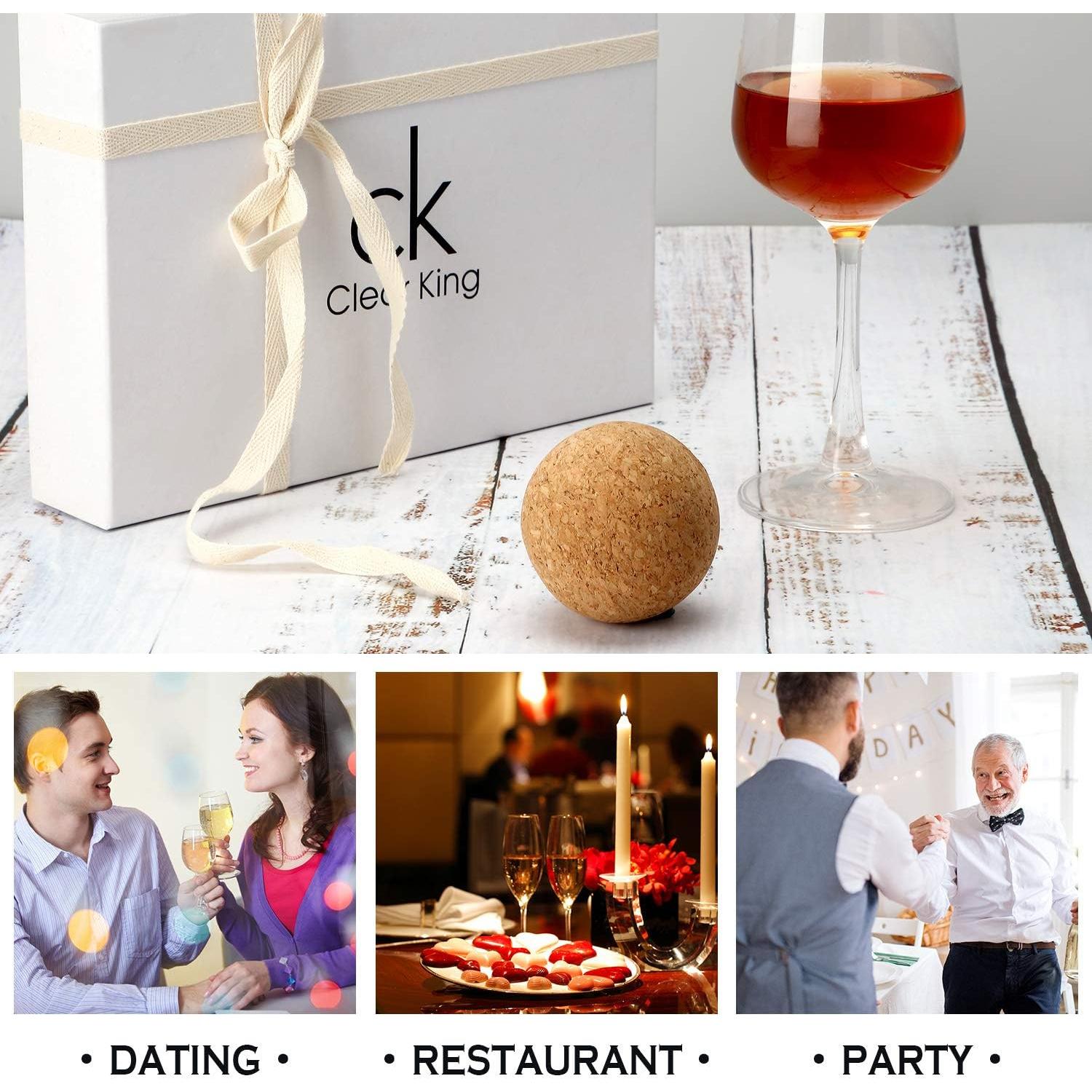 Tapones de Corcho de Madera Shappy para Vino - 2 Piezas 5.5 cm