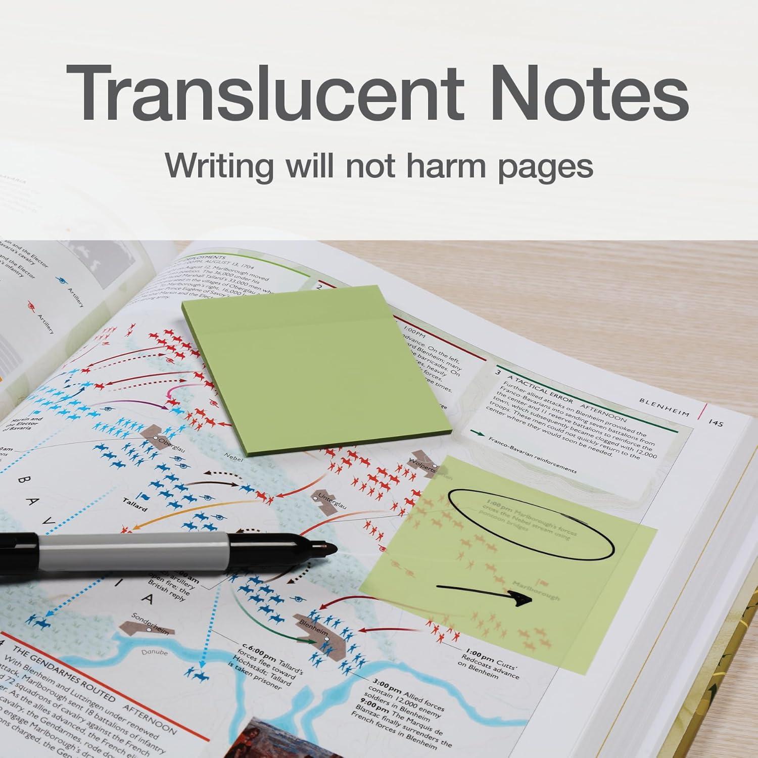 Notas Adhesivas Translucidas Redi-Tag 3" x 3" 200 Hojas