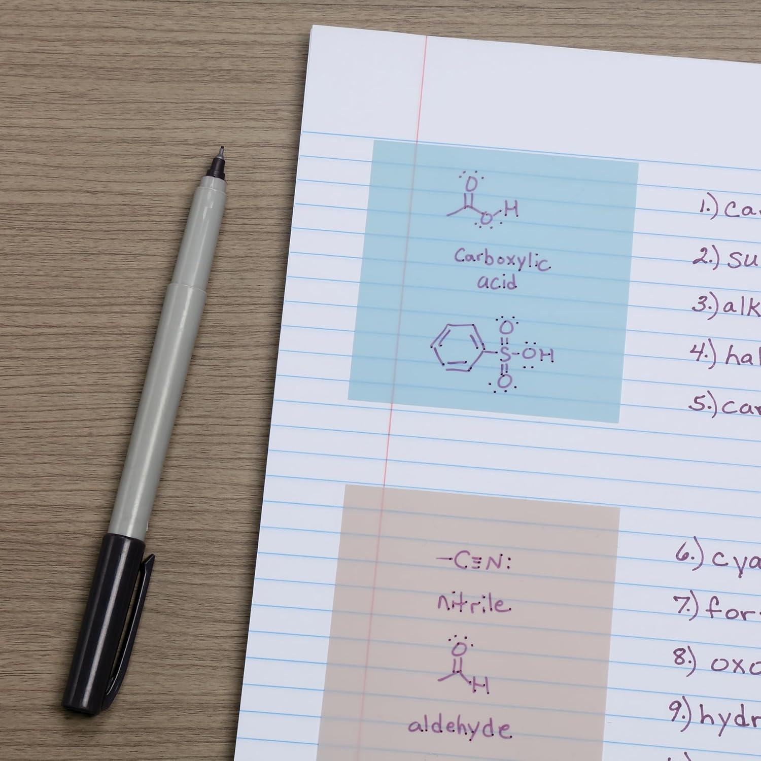 Notas Adhesivas Translucidas Redi-Tag 3" x 3" 200 Hojas