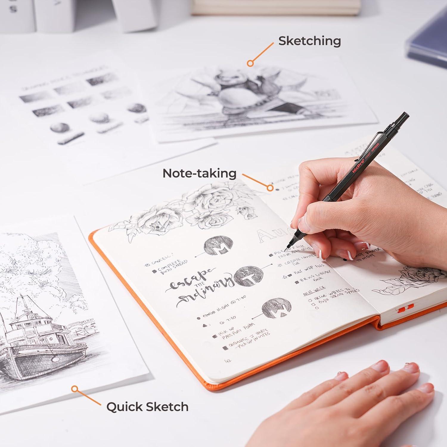 Juego de Lápices Mecánicos Nicpro 5PCS 0.3-2.0mm Metal