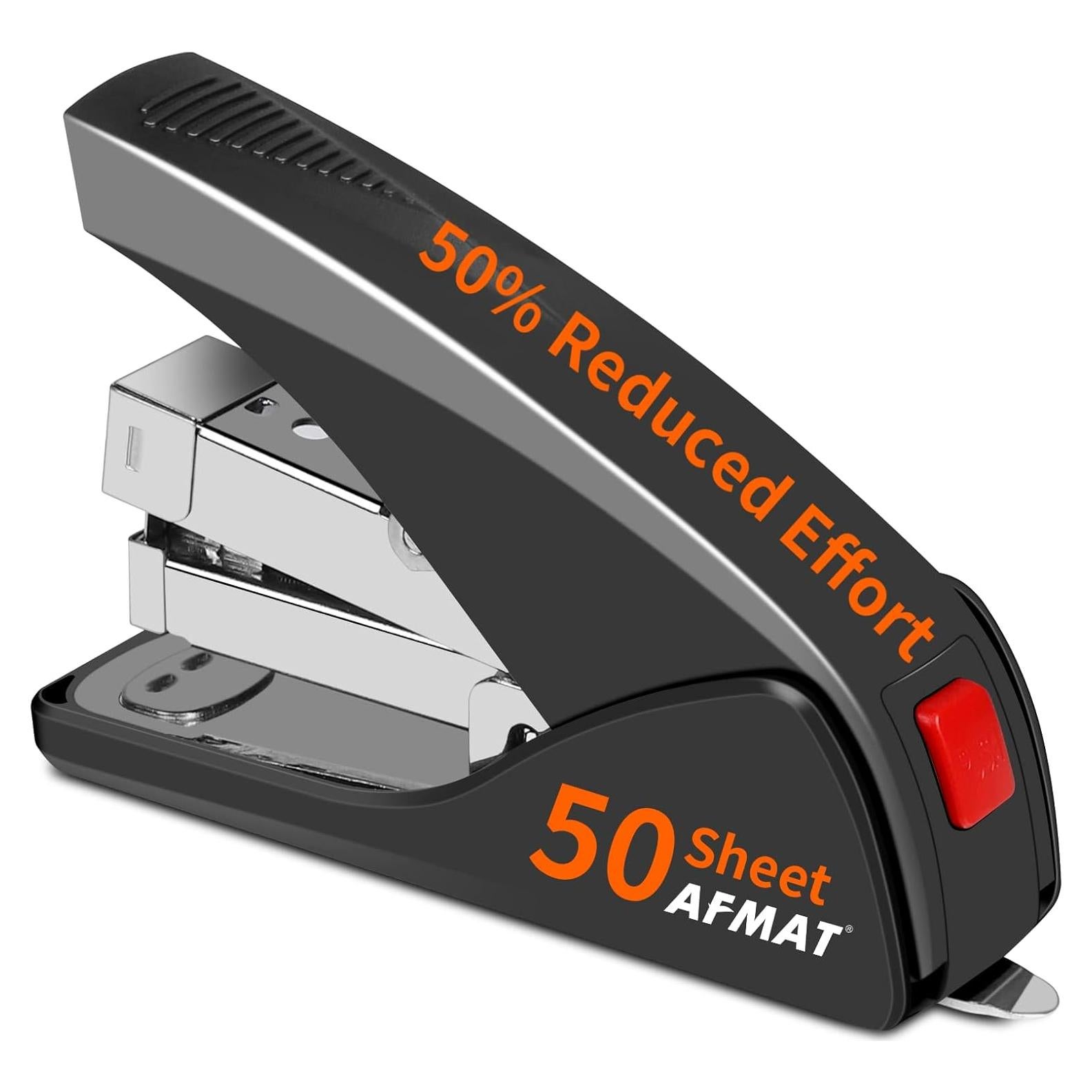 Grapadora Ergonómica AFMAT Negra para 50 Hojas