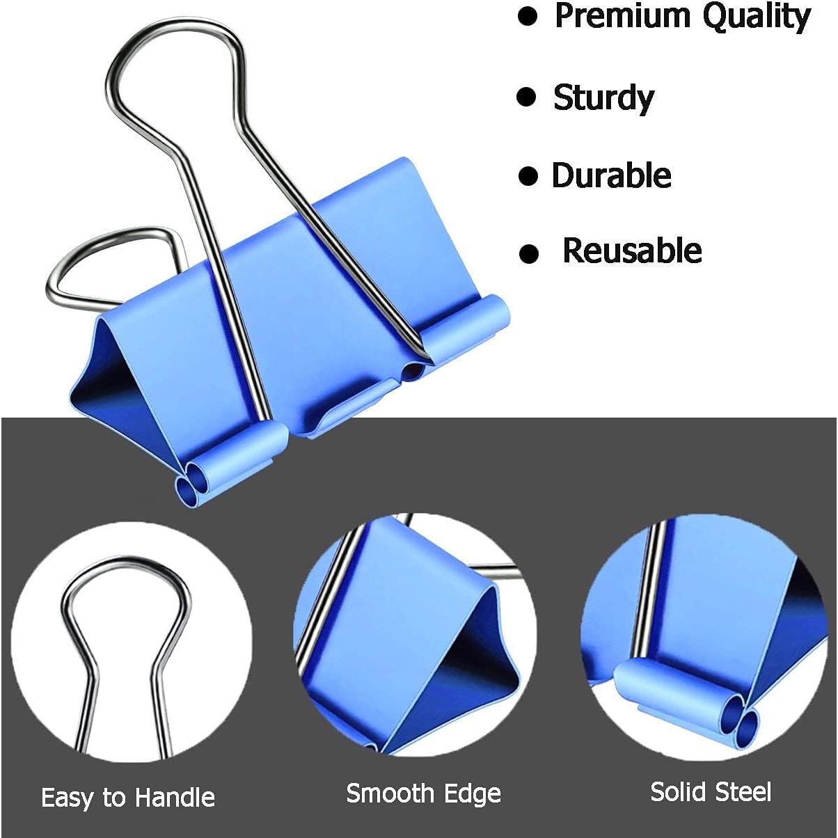 Vinaco 300PCS Clips de Papel y Carpeta Coloridos Variados