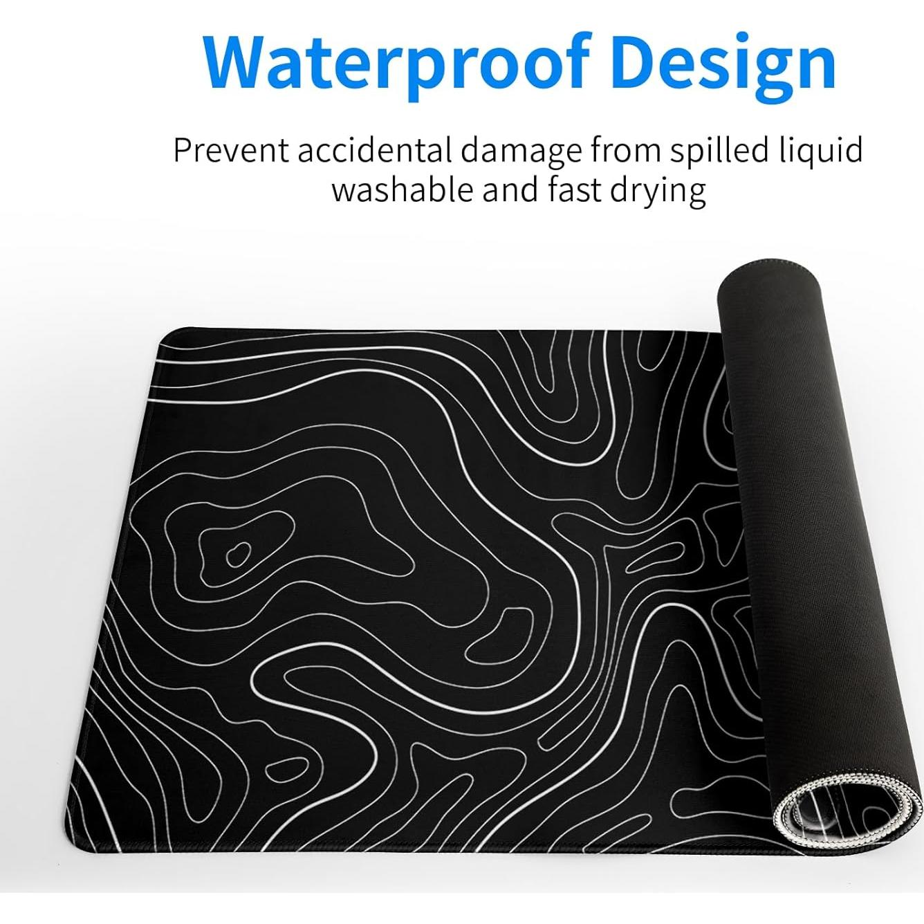 Alfombrilla de Ratón Gaming XL Siski Contorno Topográfico 80x30 cm