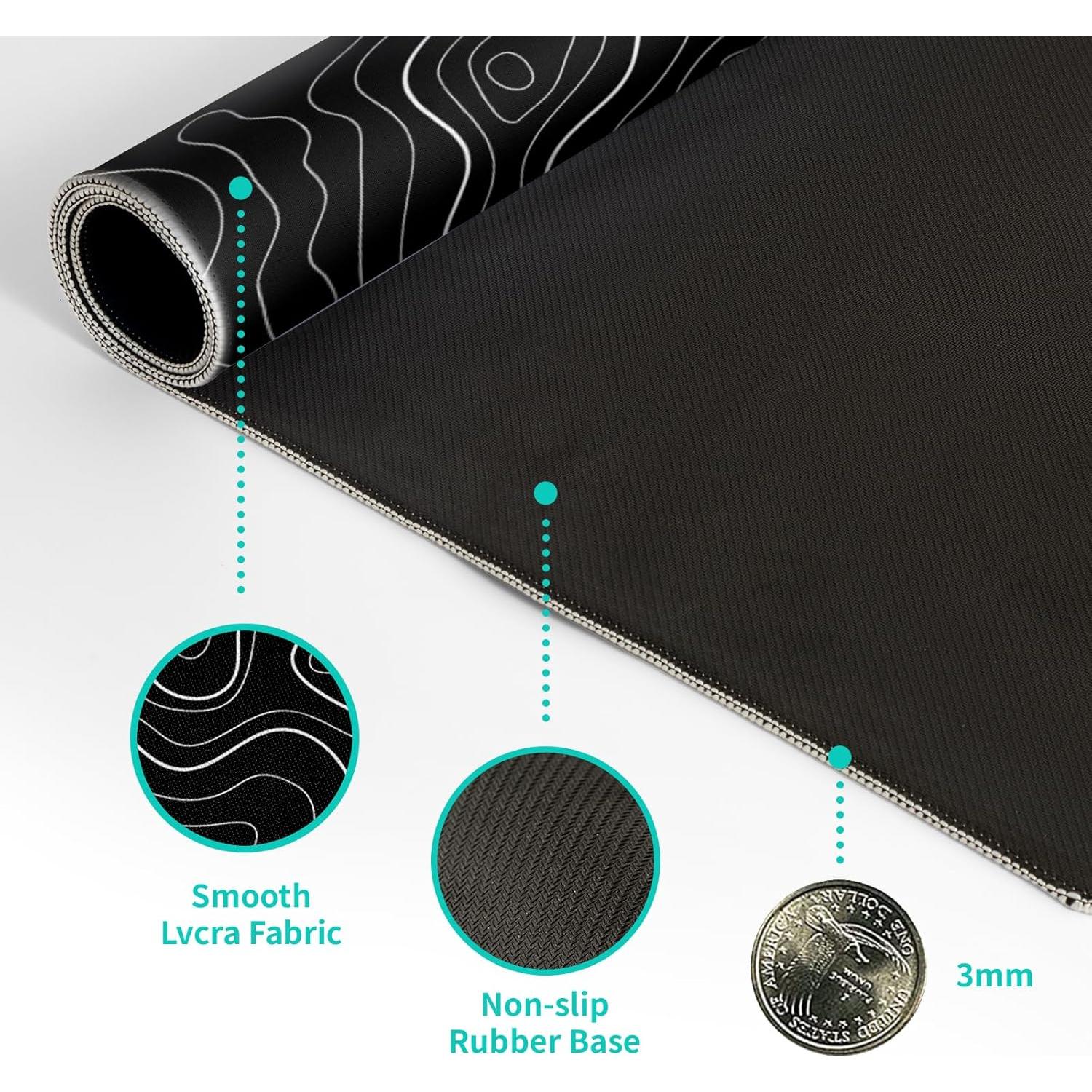 Alfombrilla de Ratón Gaming XL Siski Contorno Topográfico 80x30 cm