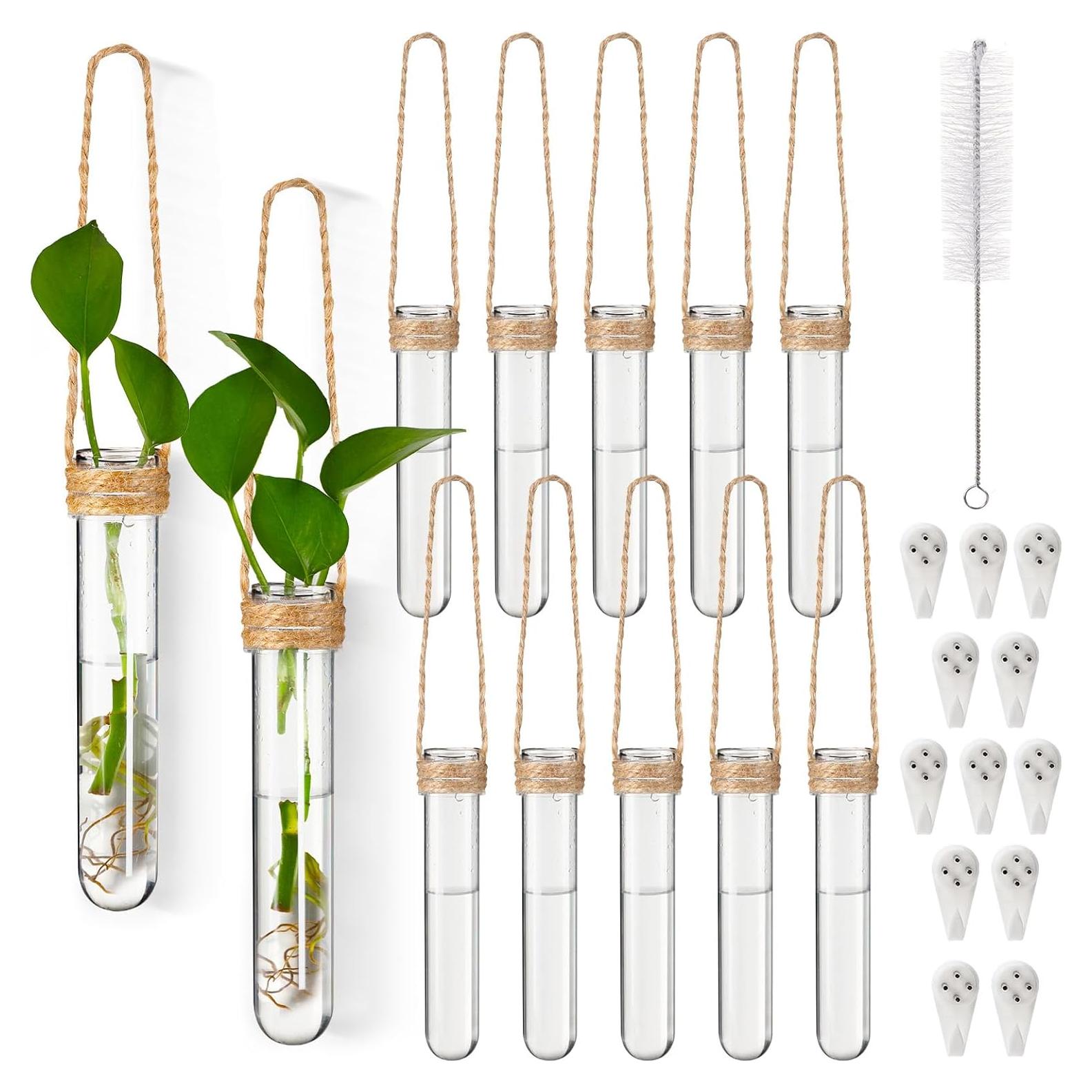Baderke 12 Tubos de Propagación de Plástico Colgantes para Jardín