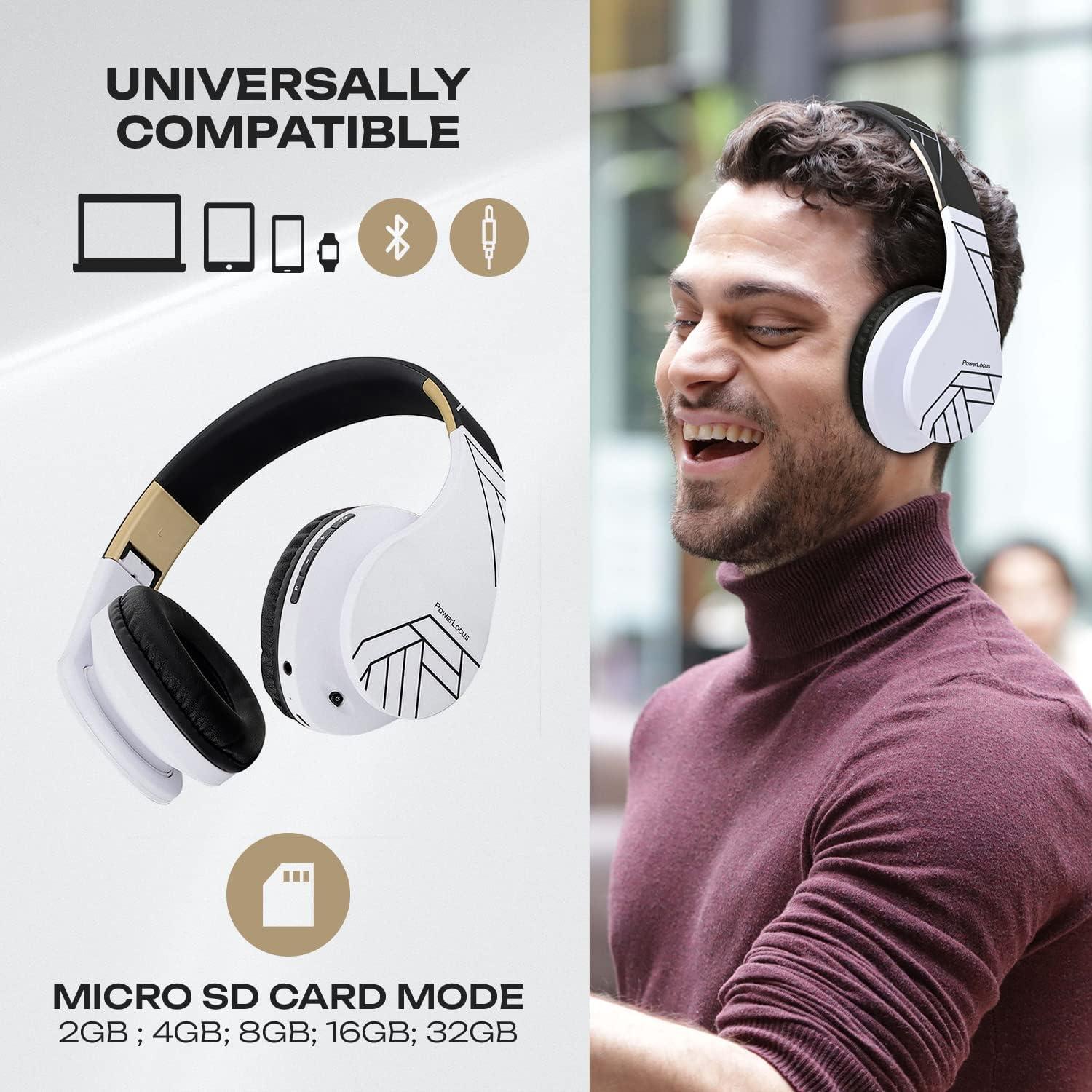 Auriculares Bluetooth PowerLocus P2 Inalámbricos 15h Negro/Blanco