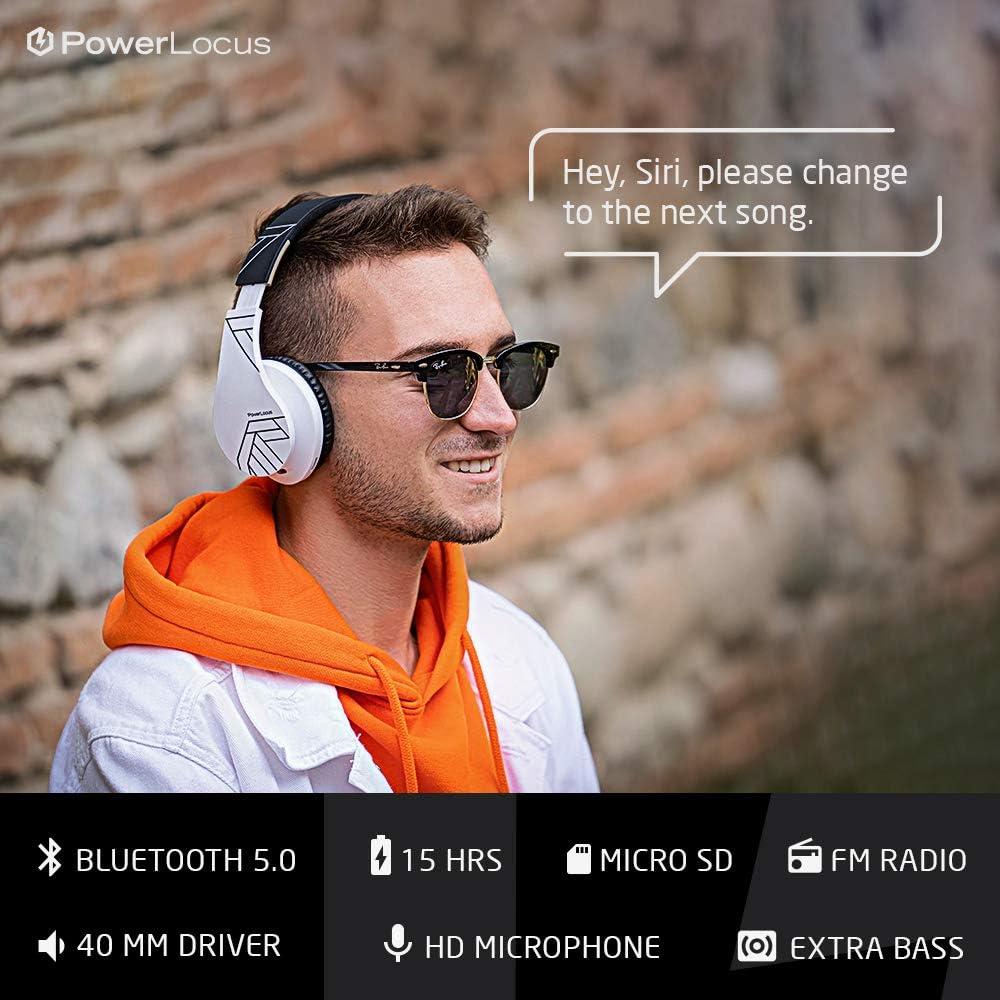 Auriculares Bluetooth PowerLocus P2 Inalámbricos 15h Negro/Blanco