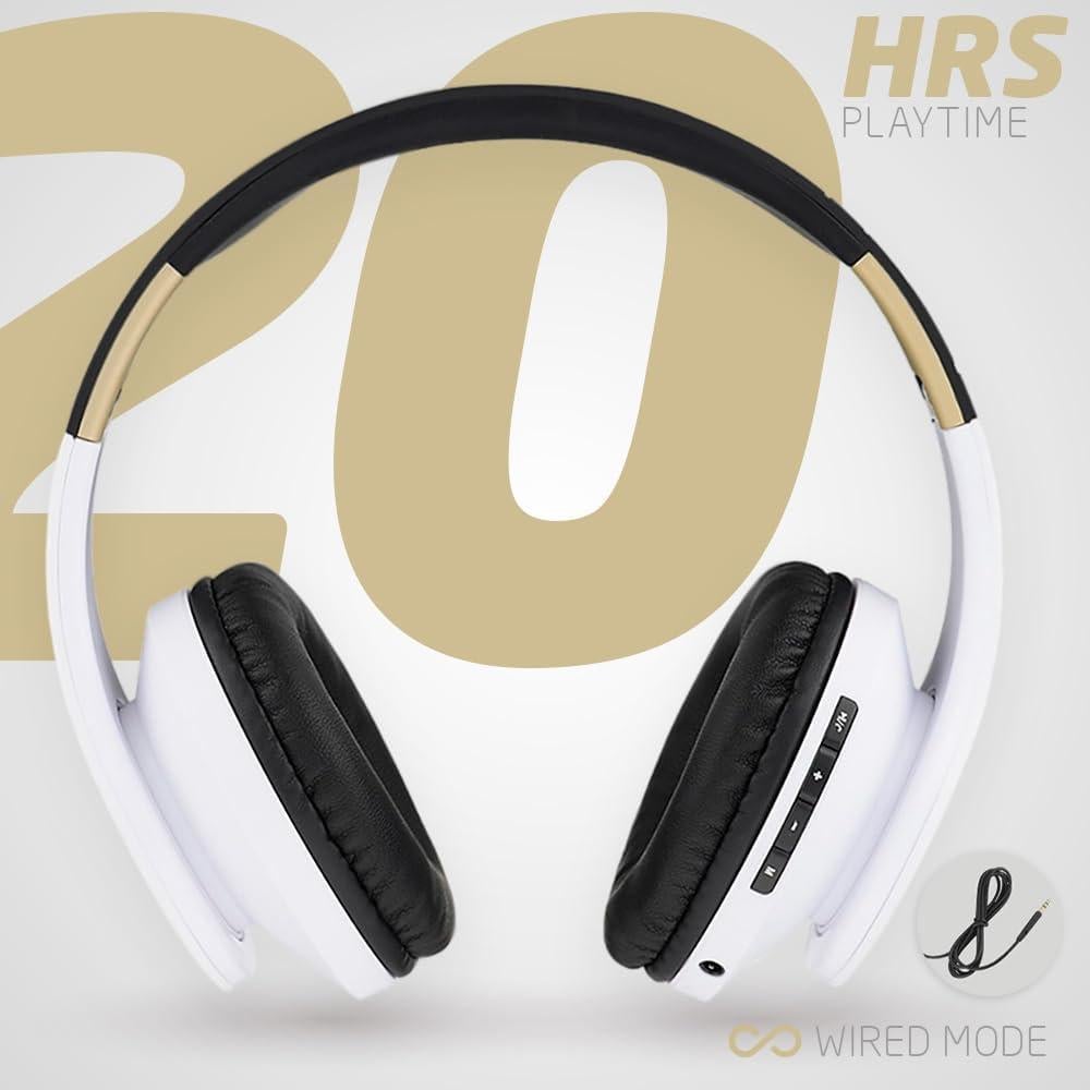 Auriculares Bluetooth PowerLocus P2 Inalámbricos 15h Negro/Blanco