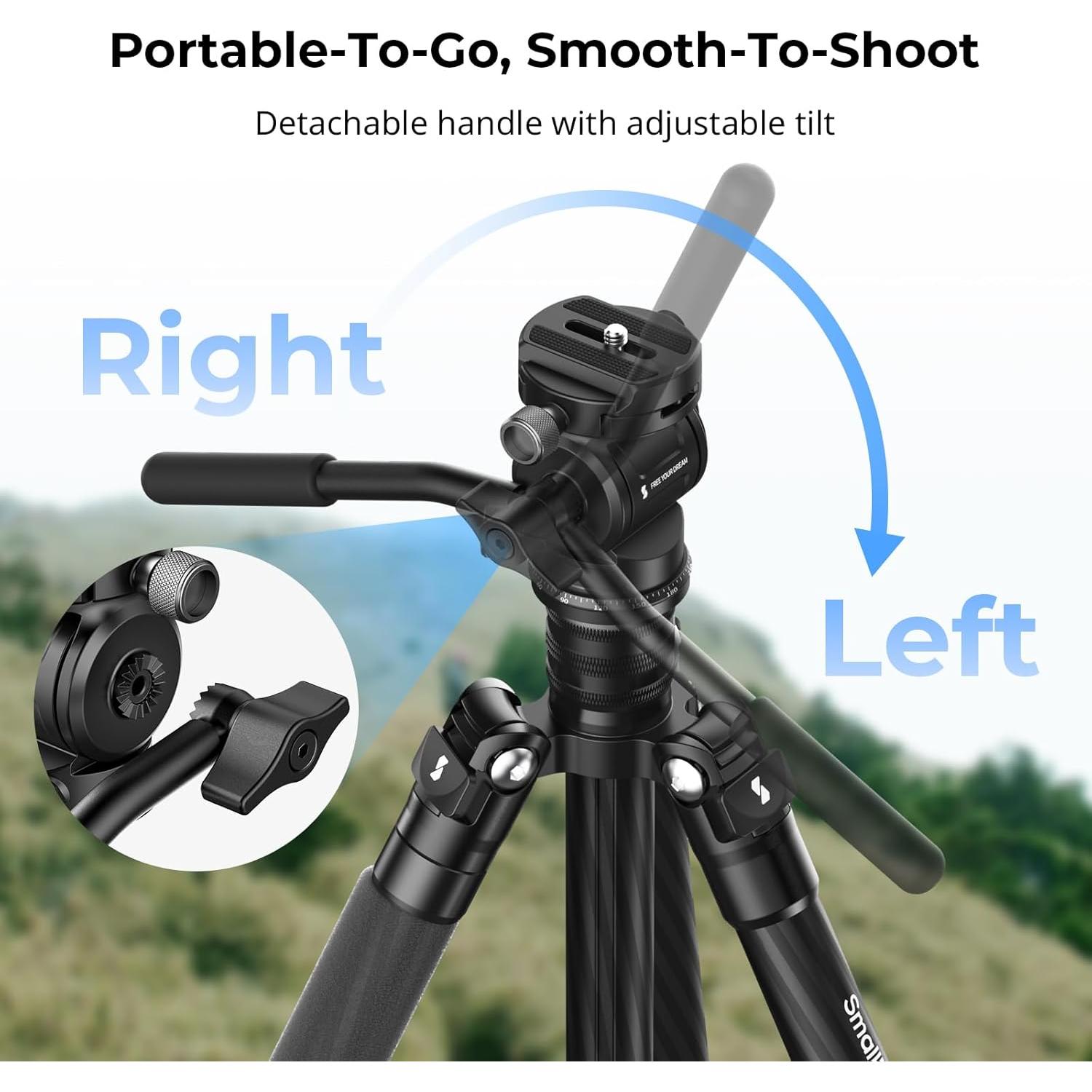 Cabezal de video SmallRig CH3 fluido 3kg con placa rápida