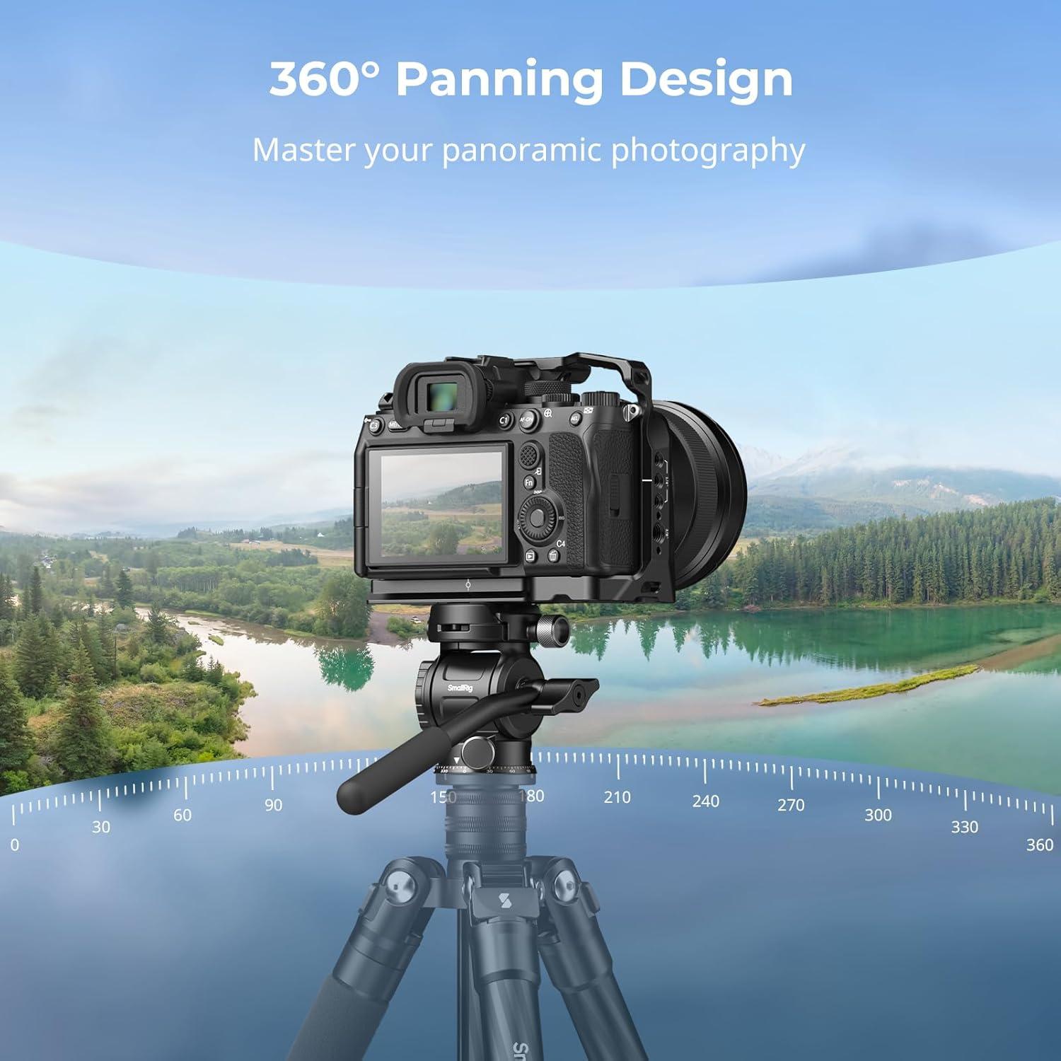 Cabezal de video SmallRig CH3 fluido 3kg con placa rápida