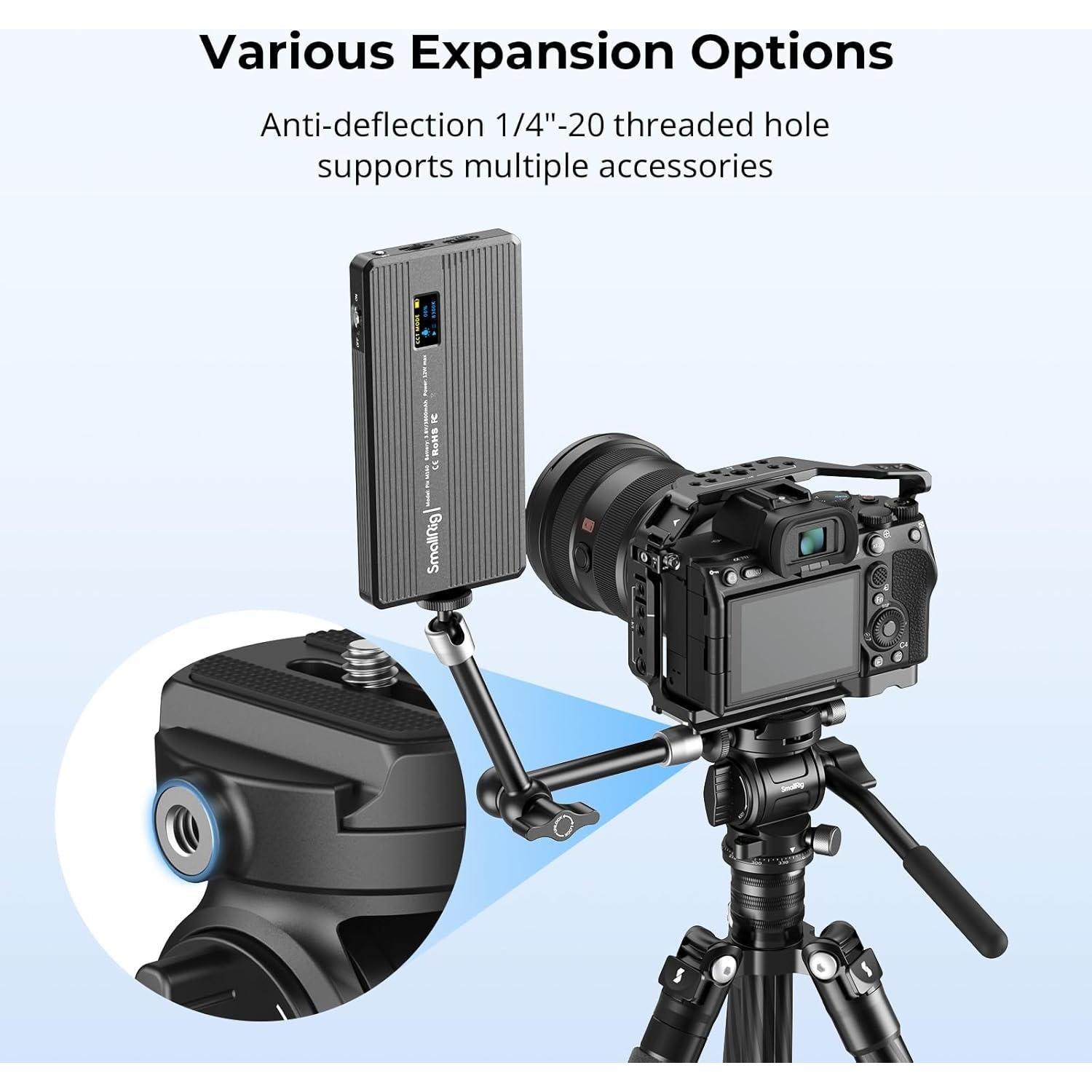 Cabezal de video SmallRig CH3 fluido 3kg con placa rápida