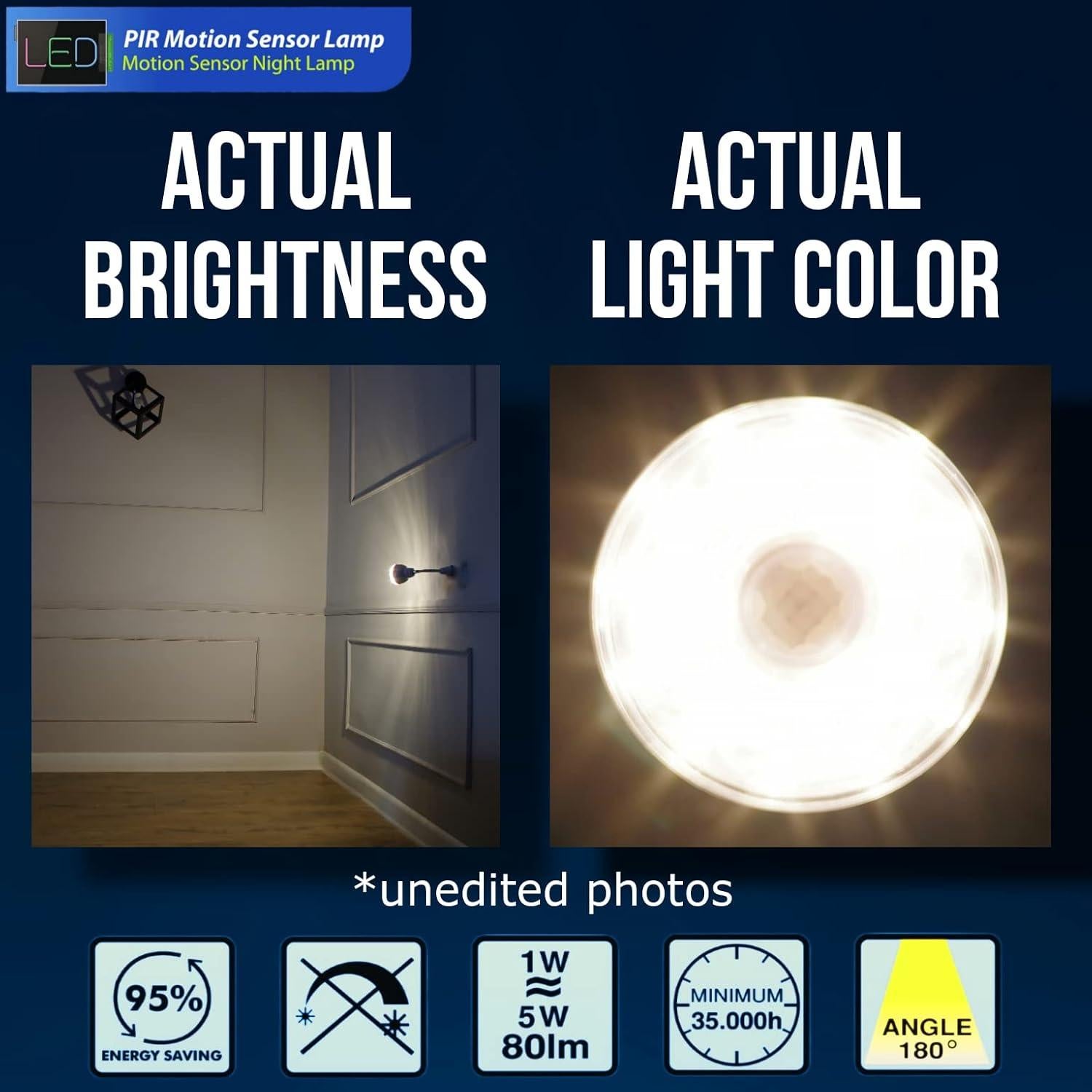 Luz Nocturna LED MaxFagell con Sensor de Movimiento 3W 3000K