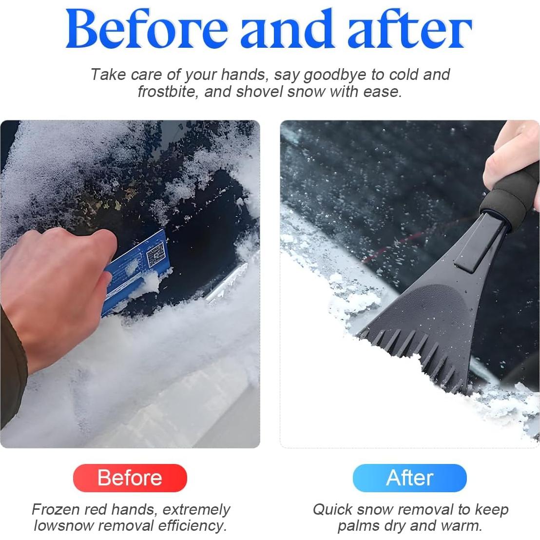 Raspador de Hielo para Automóviles zipelo - Mango EVA Negro