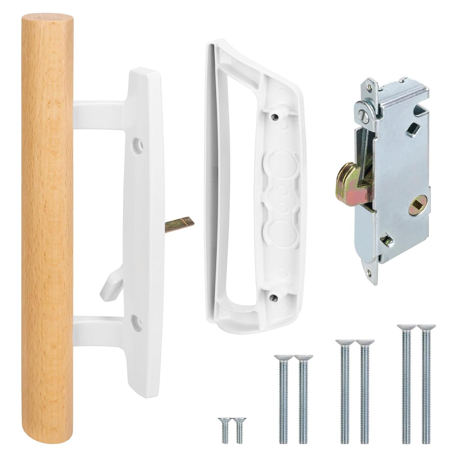 Juego de Manijas para Puerta Corrediza SANKINS con Cerradura Blanca