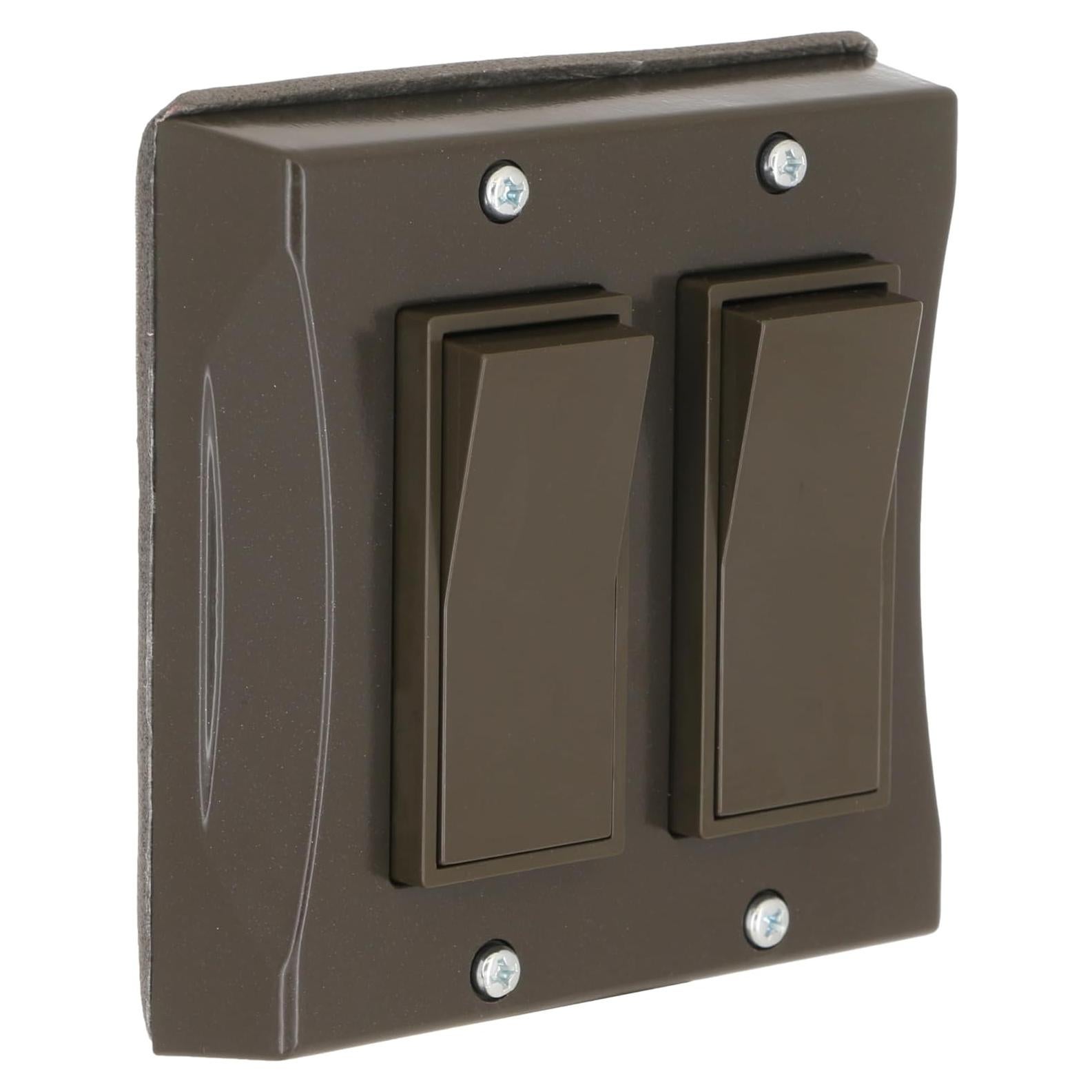 Cubierta de Interruptor Decorador Hubbell TayMac 2 Gang Bronce