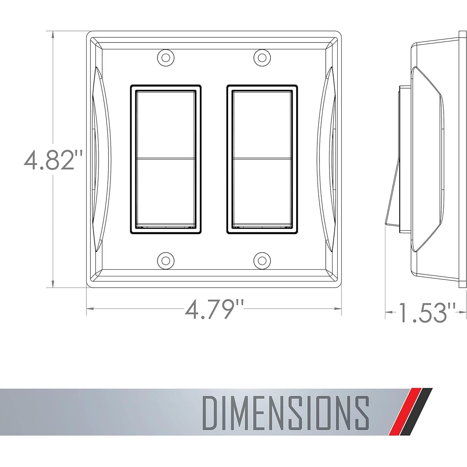 Cubierta de Interruptor Decorador Hubbell TayMac 2 Gang Bronce