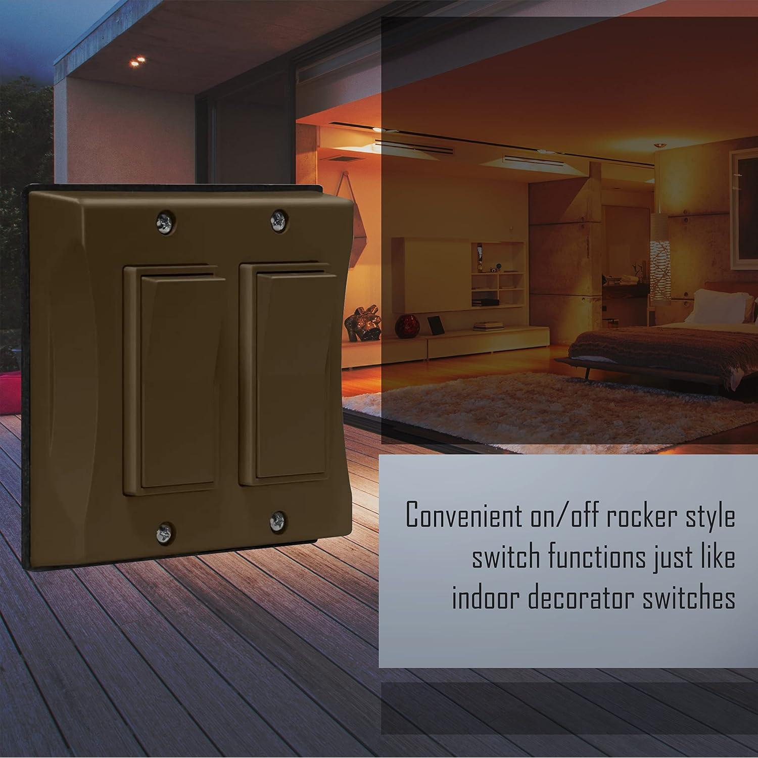 Cubierta de Interruptor Decorador Hubbell TayMac 2 Gang Bronce