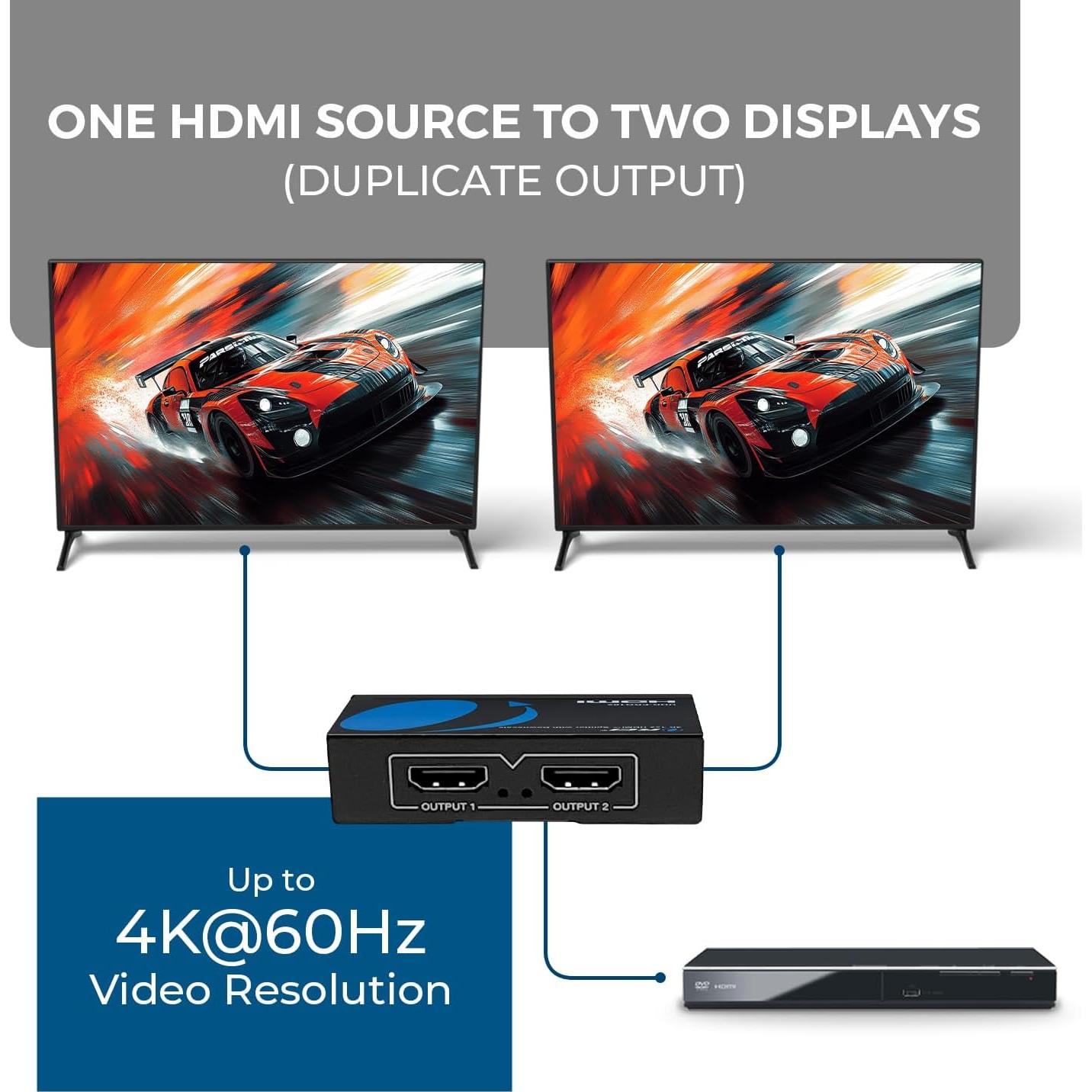 Divisor HDMI 4K OREI UHD-PRO102 1x2 con Soporte 3D