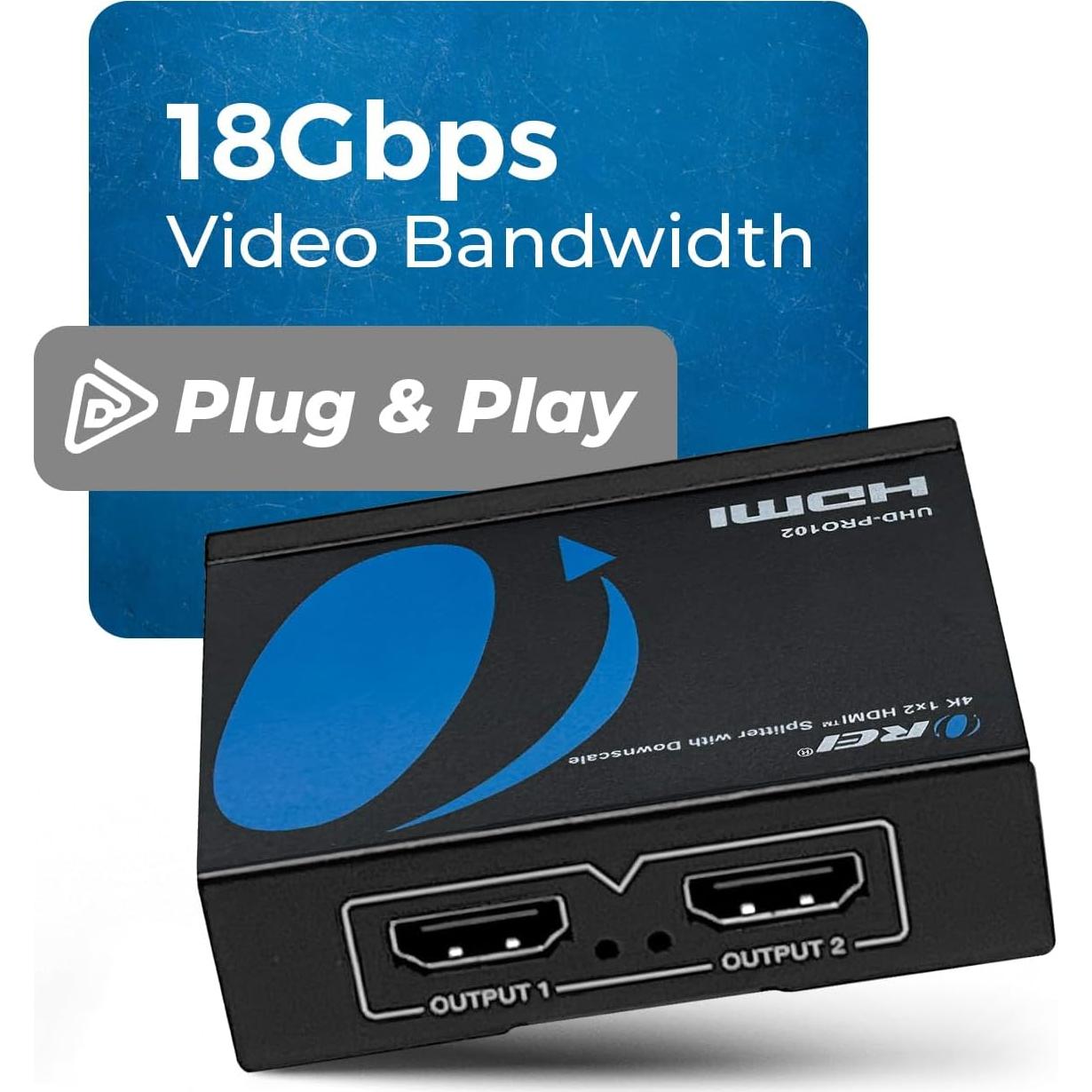 Divisor HDMI 4K OREI UHD-PRO102 1x2 con Soporte 3D