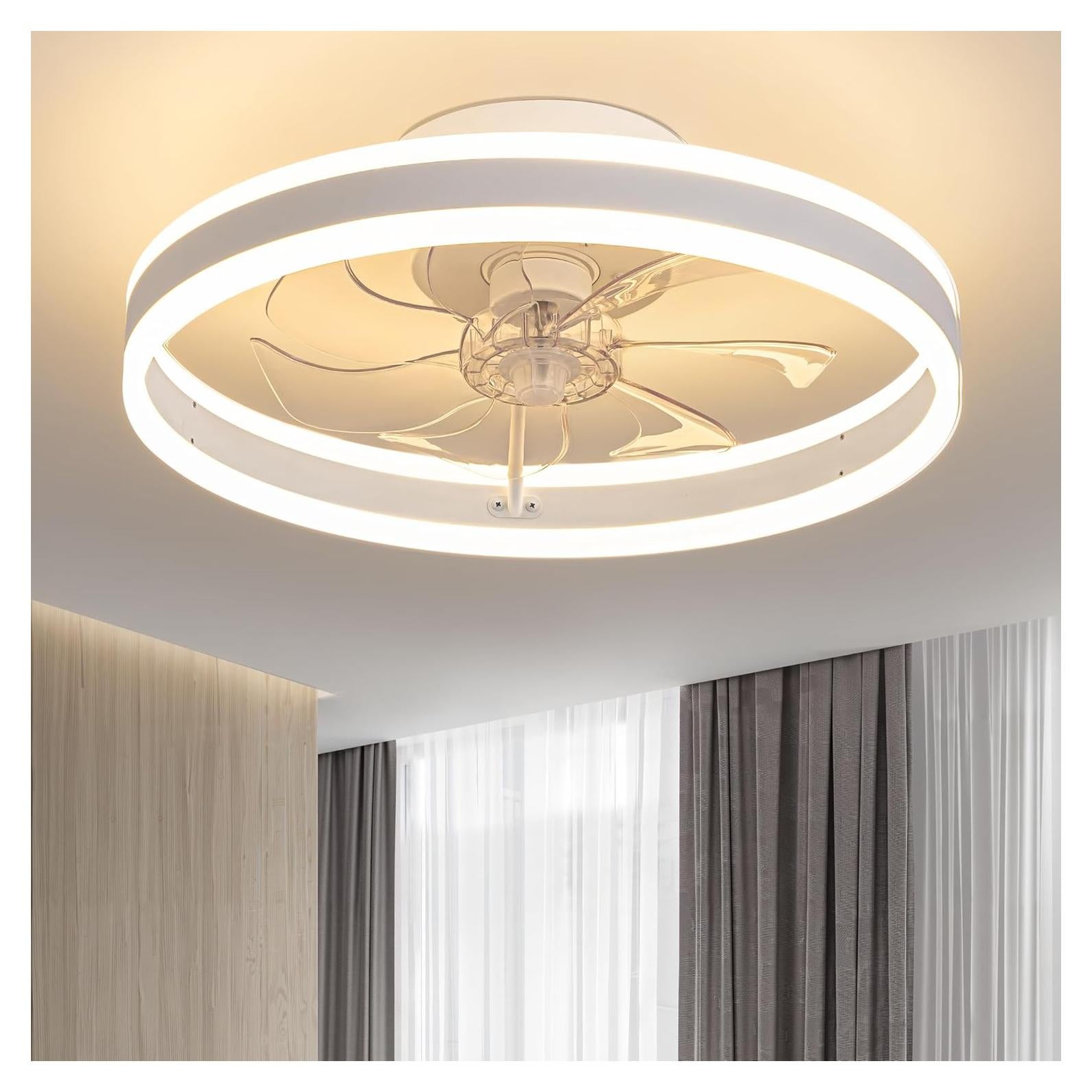 Ventilador de Techo LED KDG 15.8" Blanco con Control Remoto