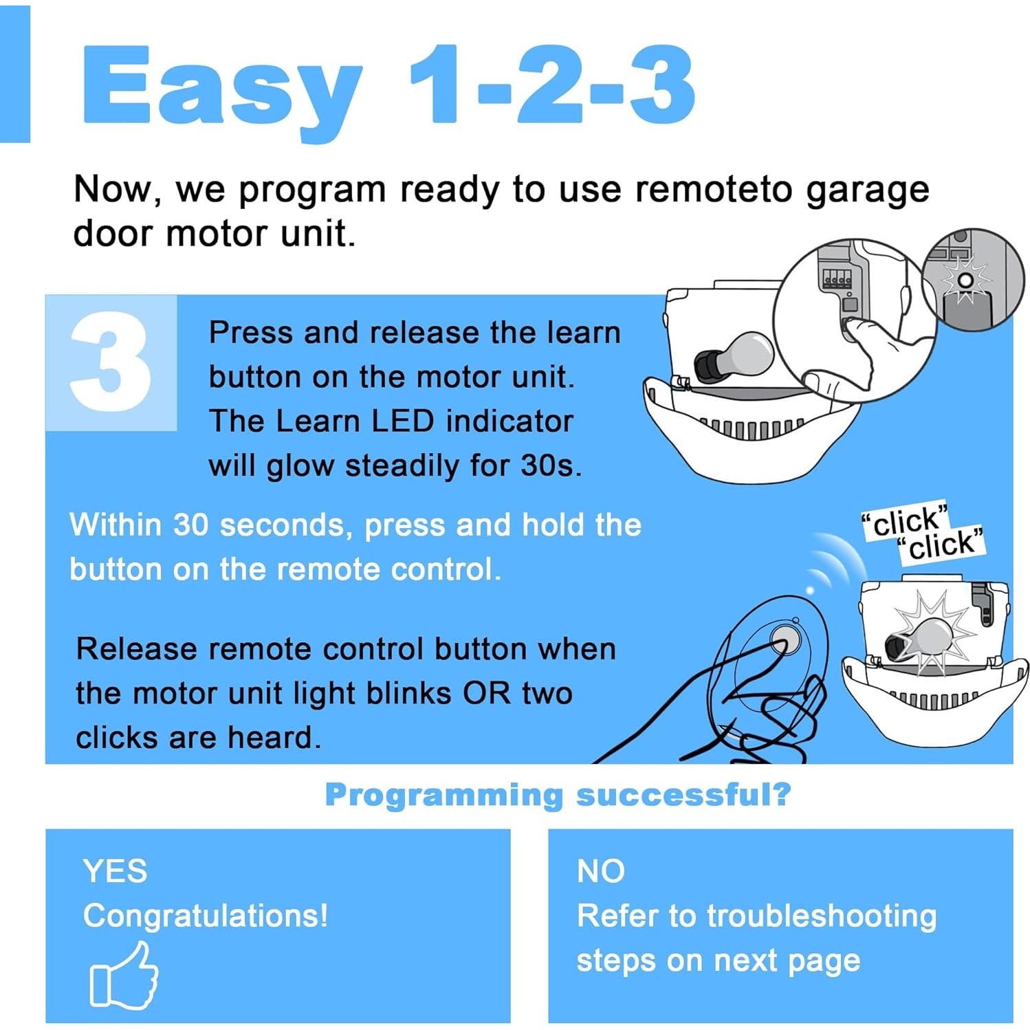 Control Remoto para Puerta de Garaje LiftMaster 371LM 373LM